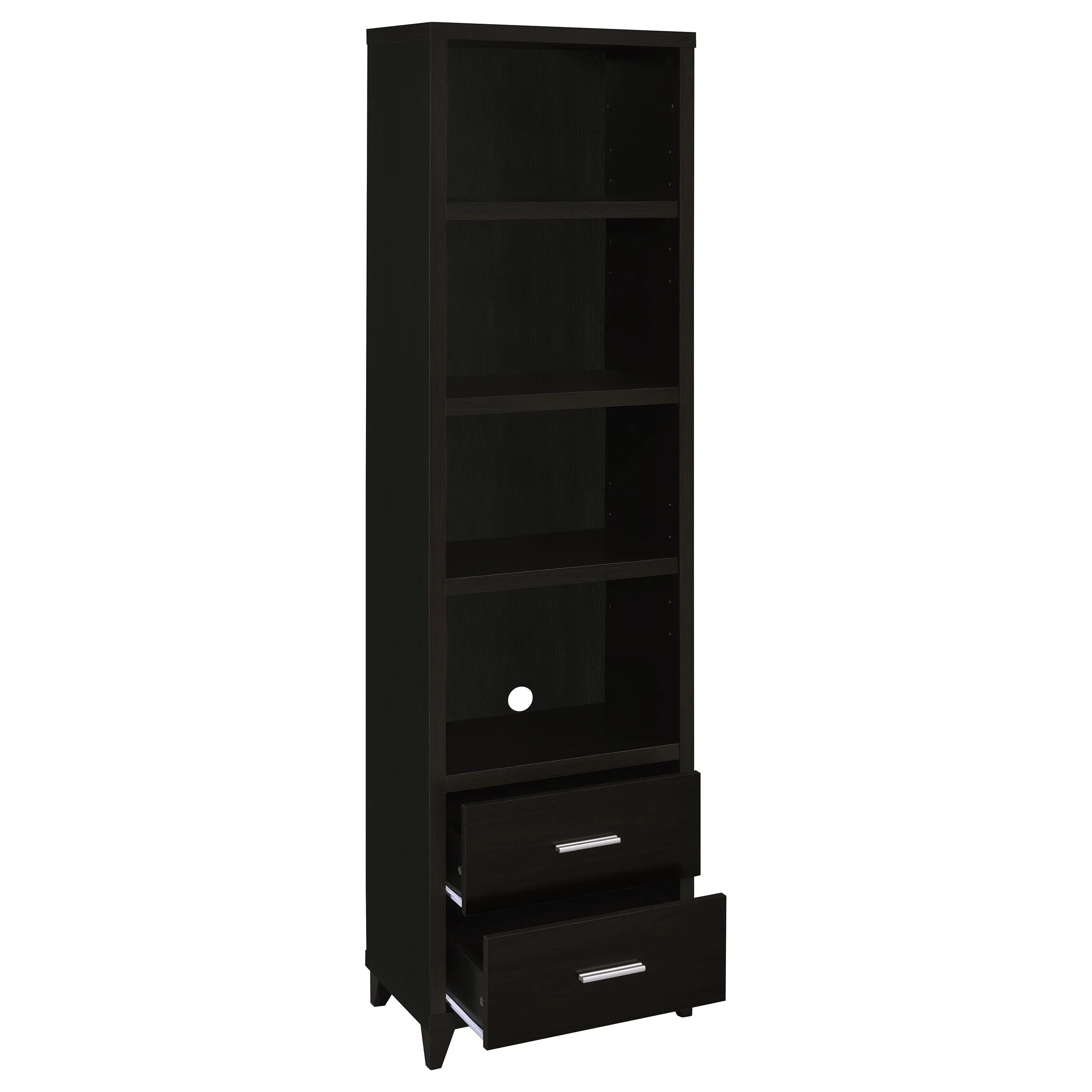 Lewes 4-shelf Engineered Wood Media Tower Cappuccino - Image 4