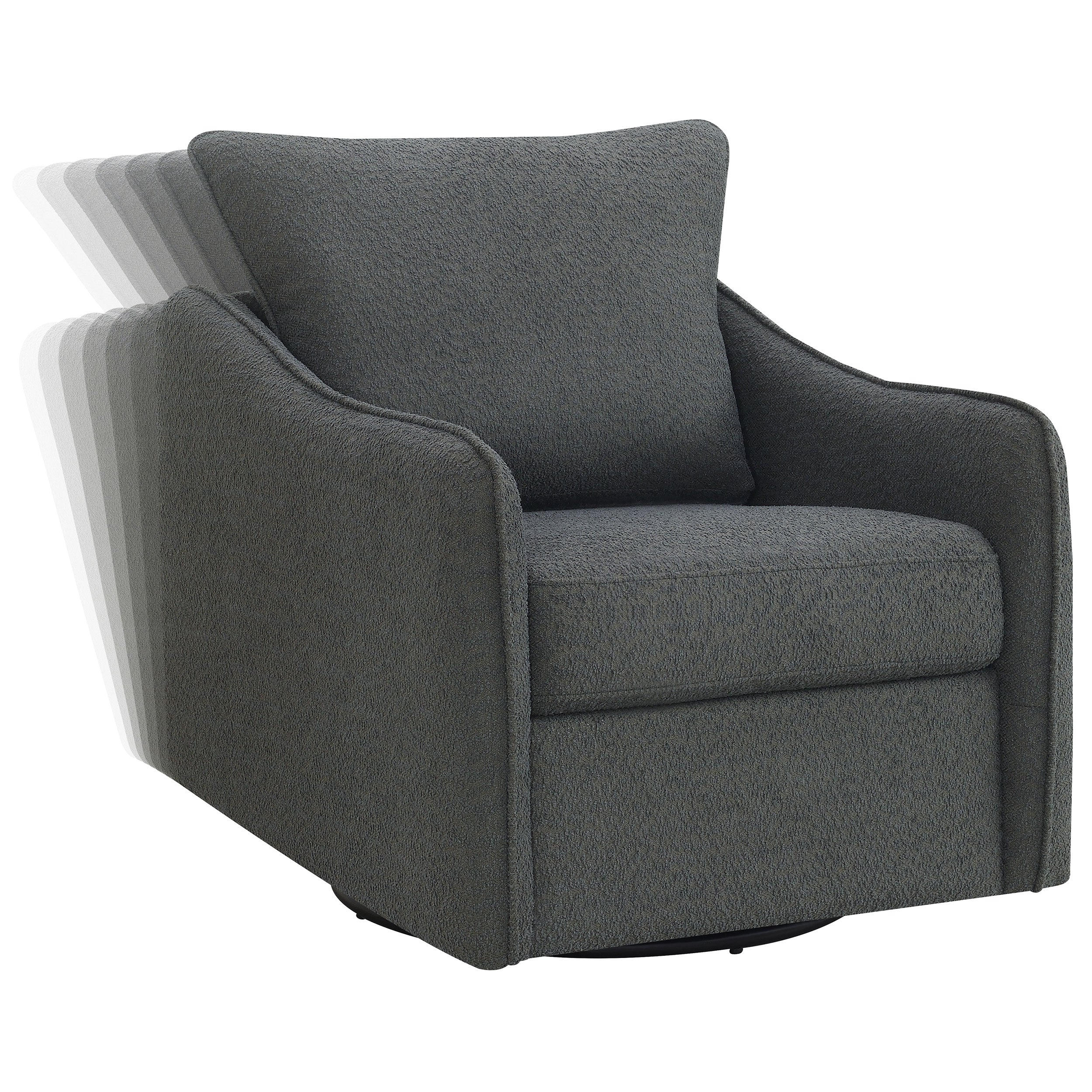 Madia Upholstered Sloped Arm Swivel Glider Chair - Image 20