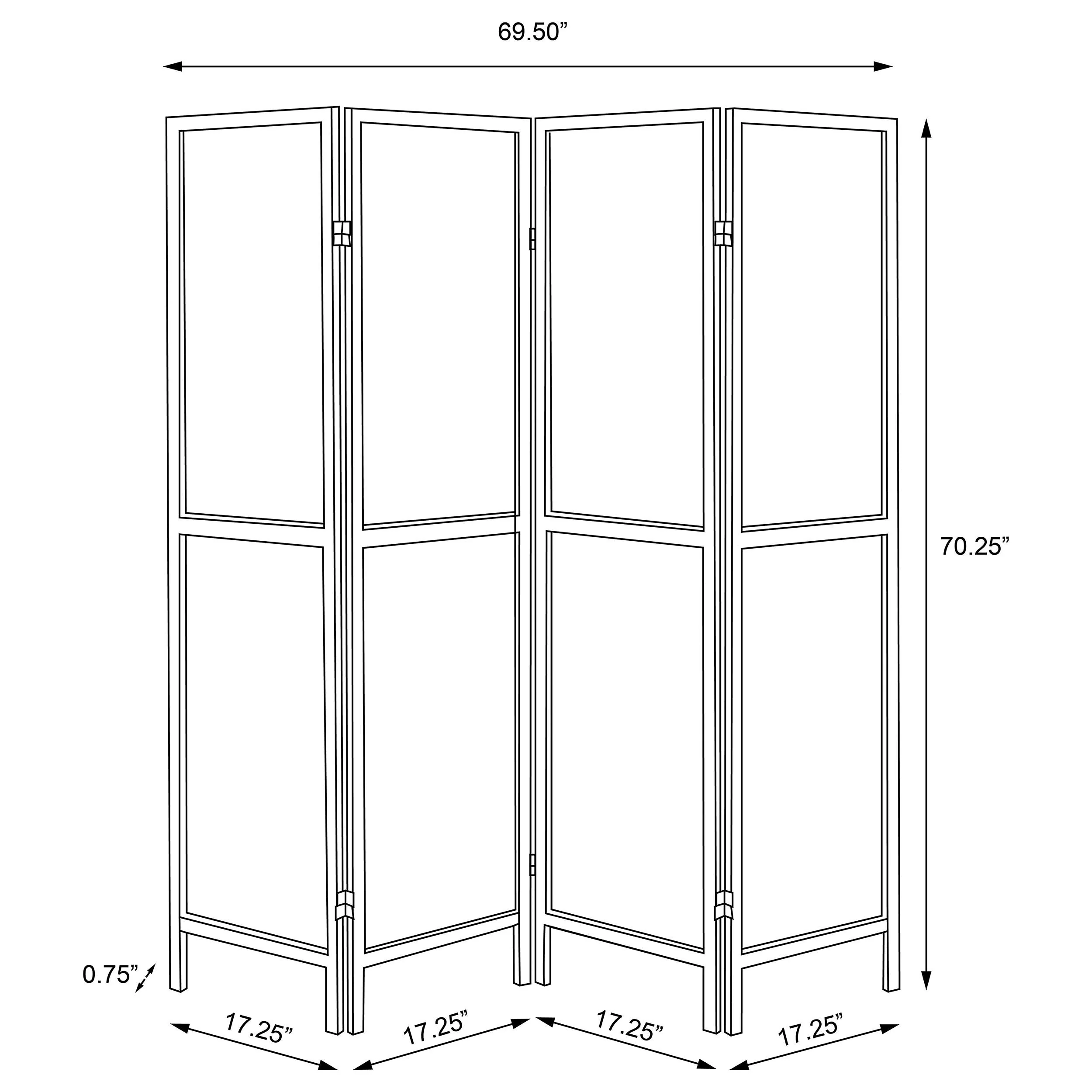 Mattison 4-Panel Room Divider Folding Shoji Screen - Image 14