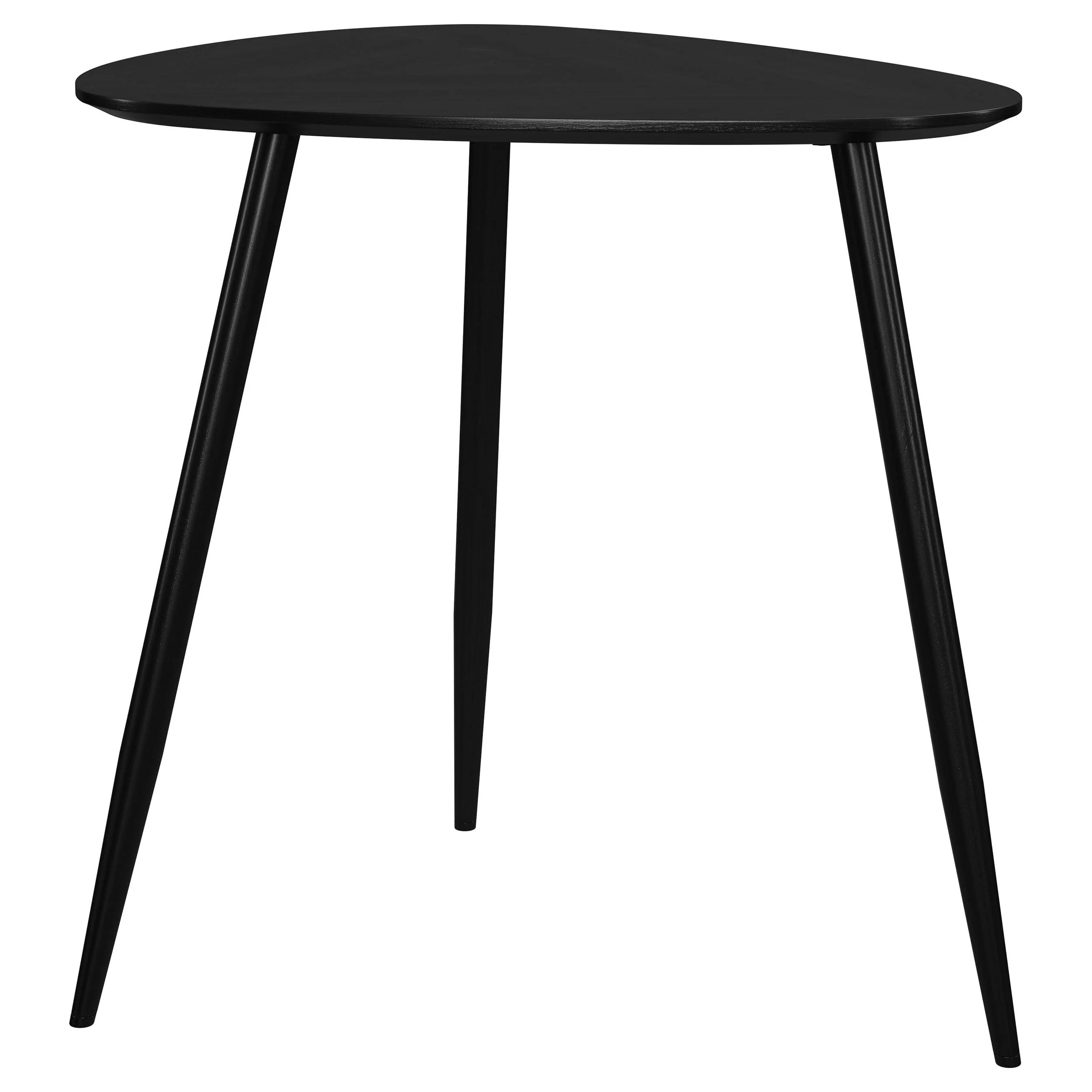Odessa Triangular Solid Wood End Table Black - Image 2