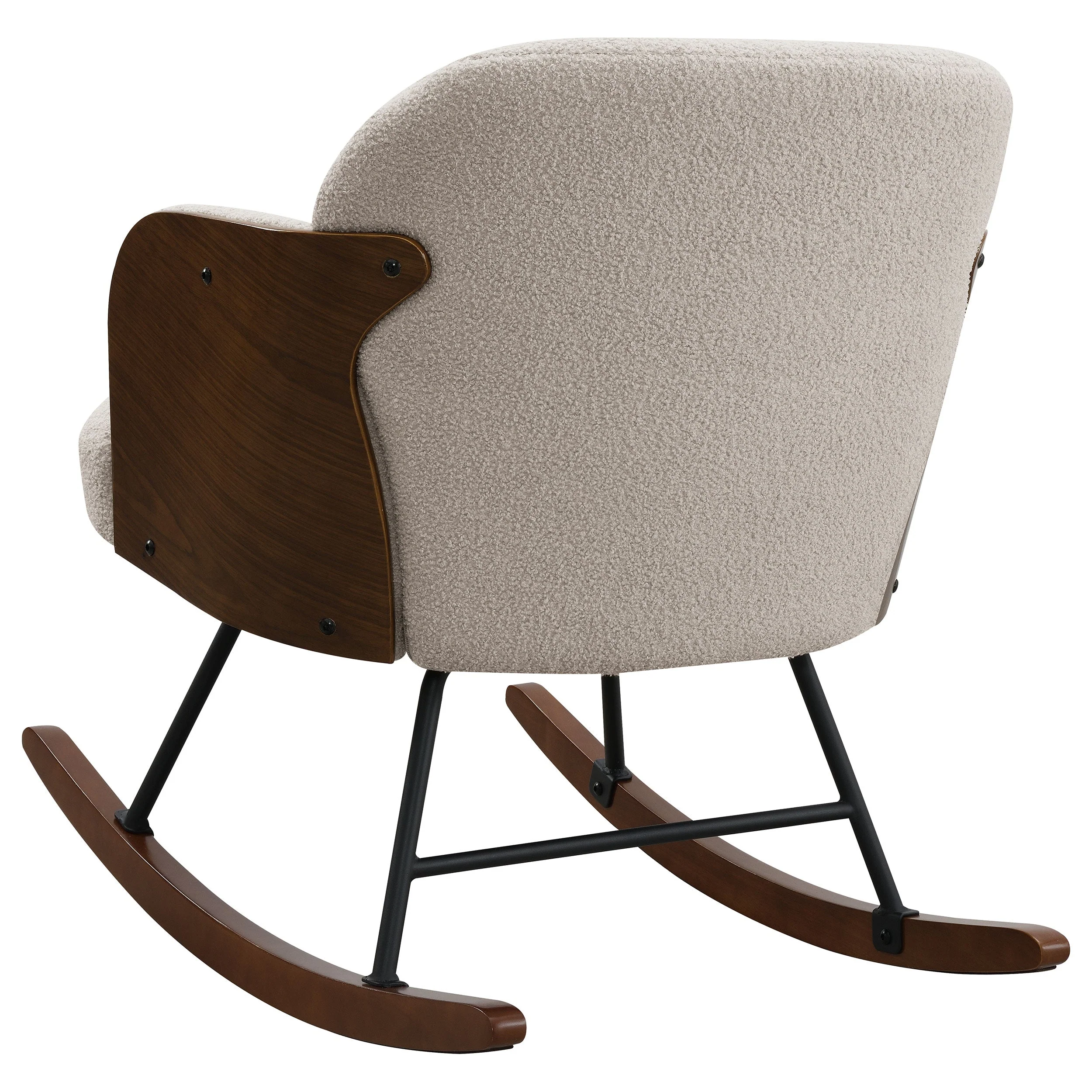 Paige Boucle Upholstered Mid Back Roc Chair - Image 13