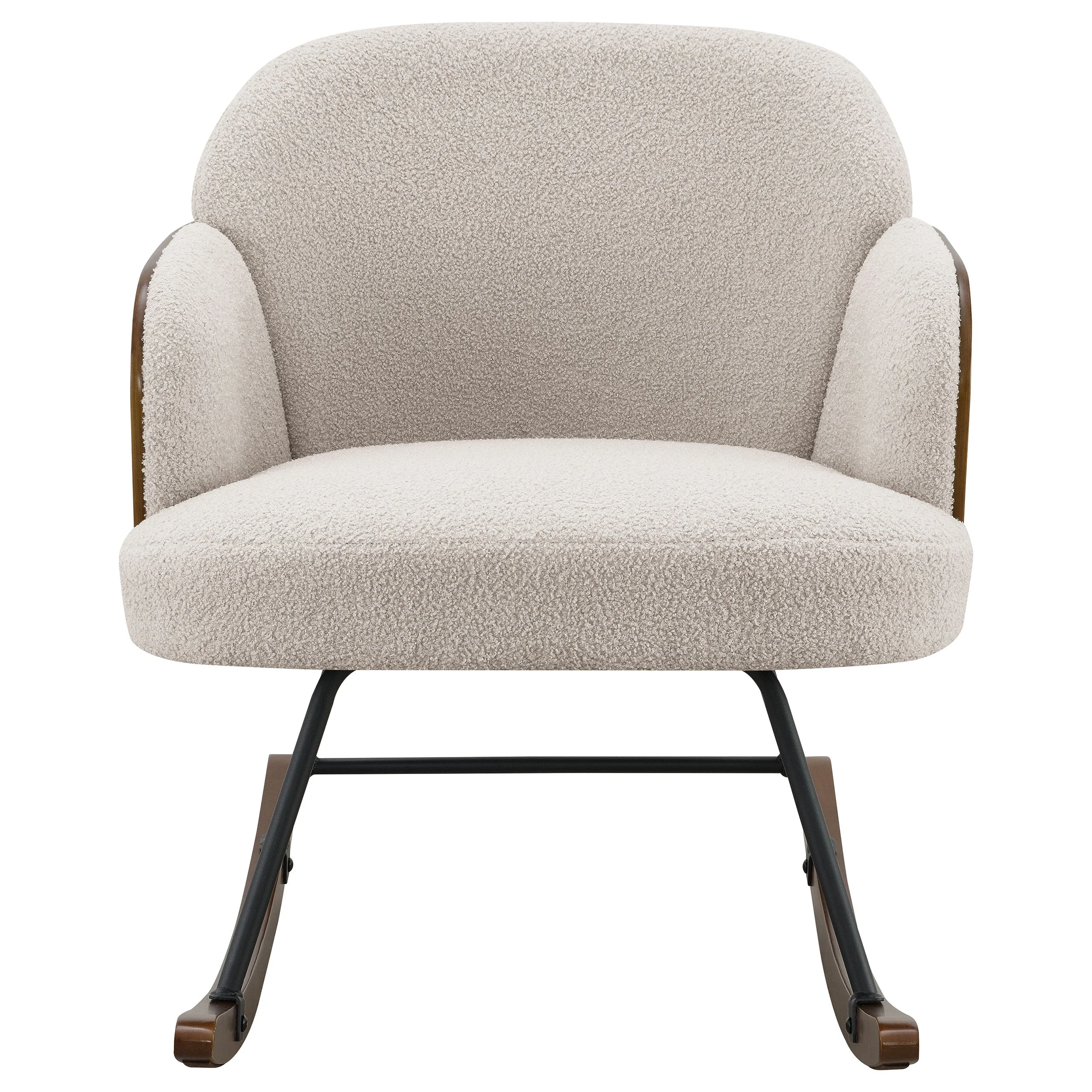 Paige Boucle Upholstered Mid Back Roc Chair - Image 7