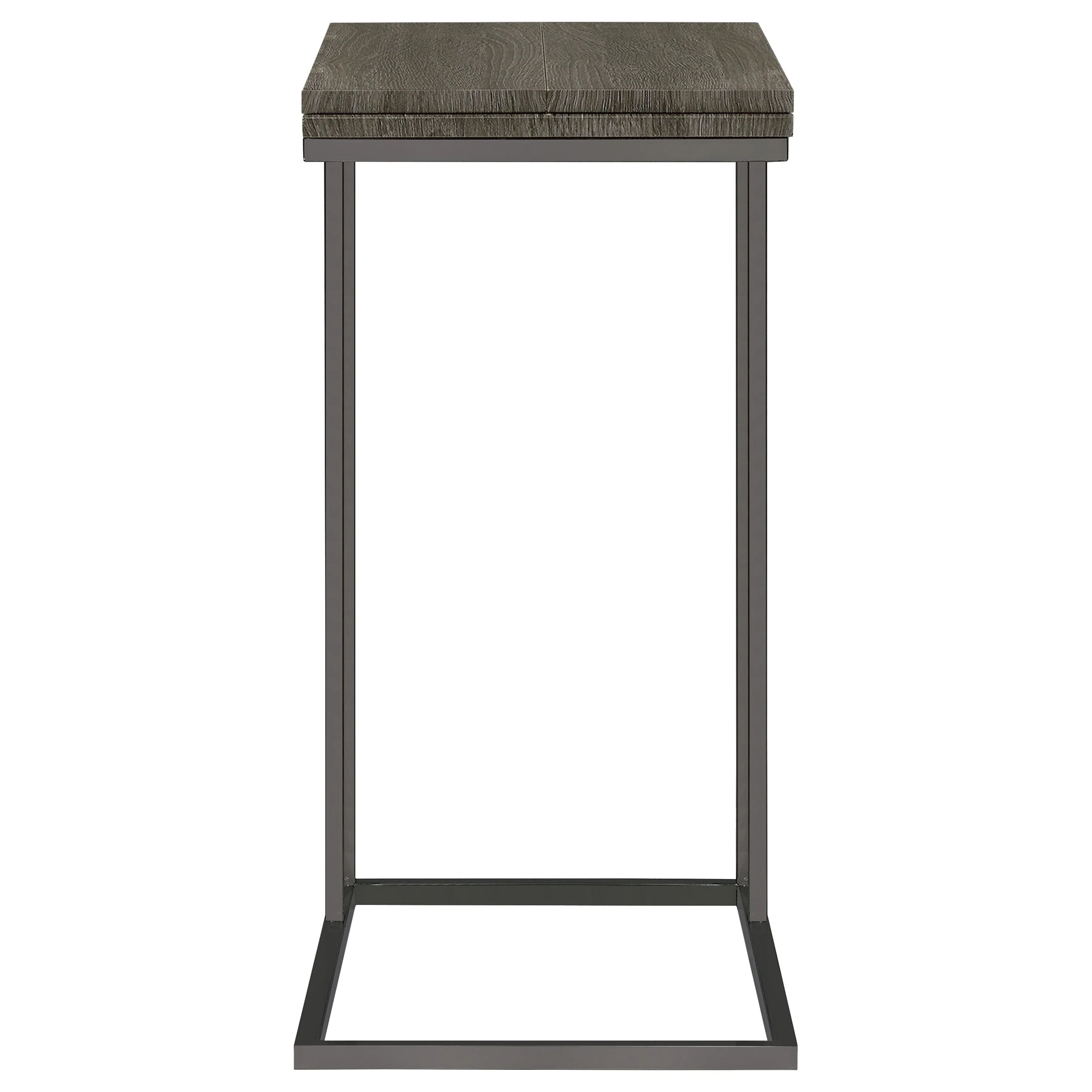 Pedro Expandable C-Shaped Sofa Side Table Weathered Grey - Image 6