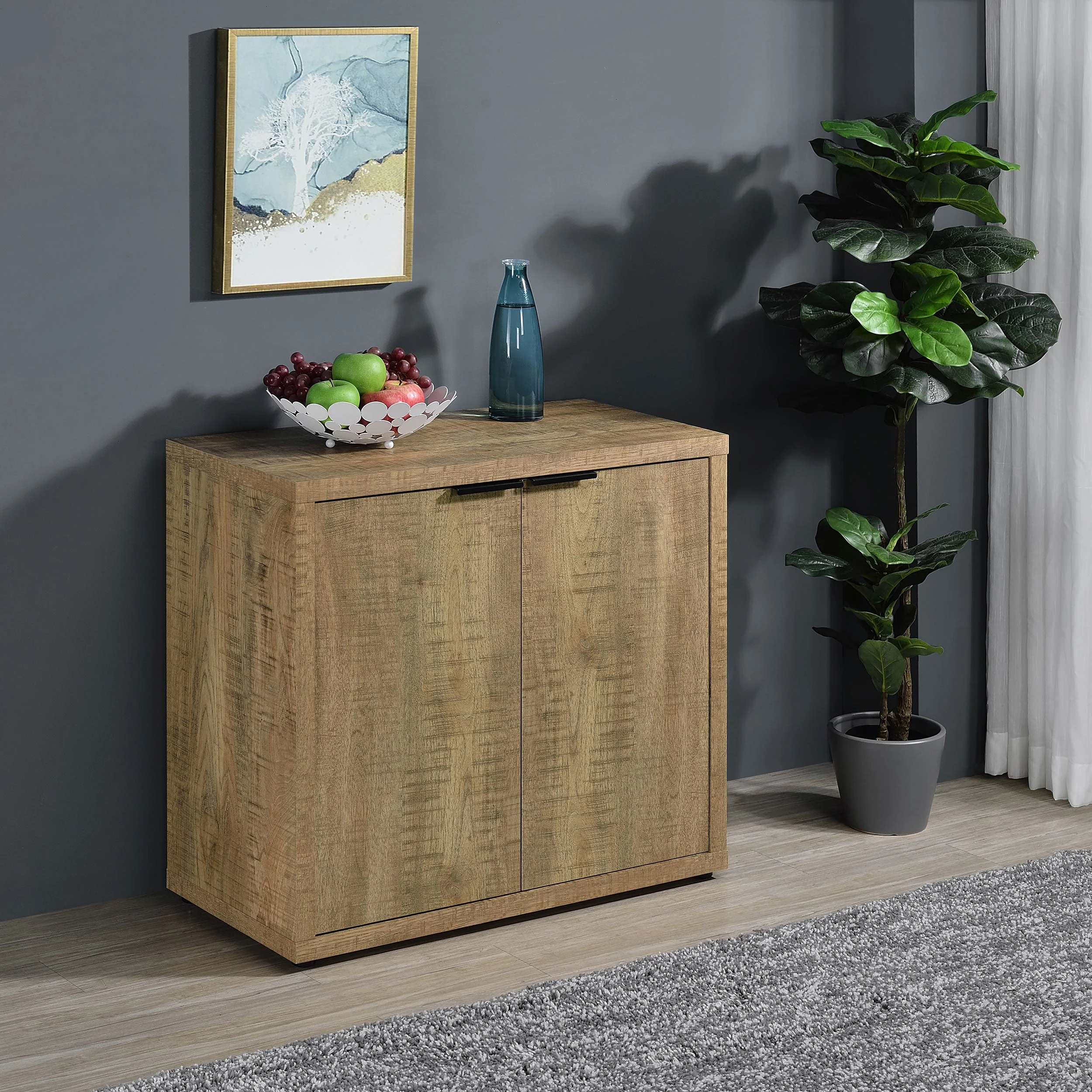 Pepita 2-door Engineered Wood Accent Cabinet Mango Brown - Image 3