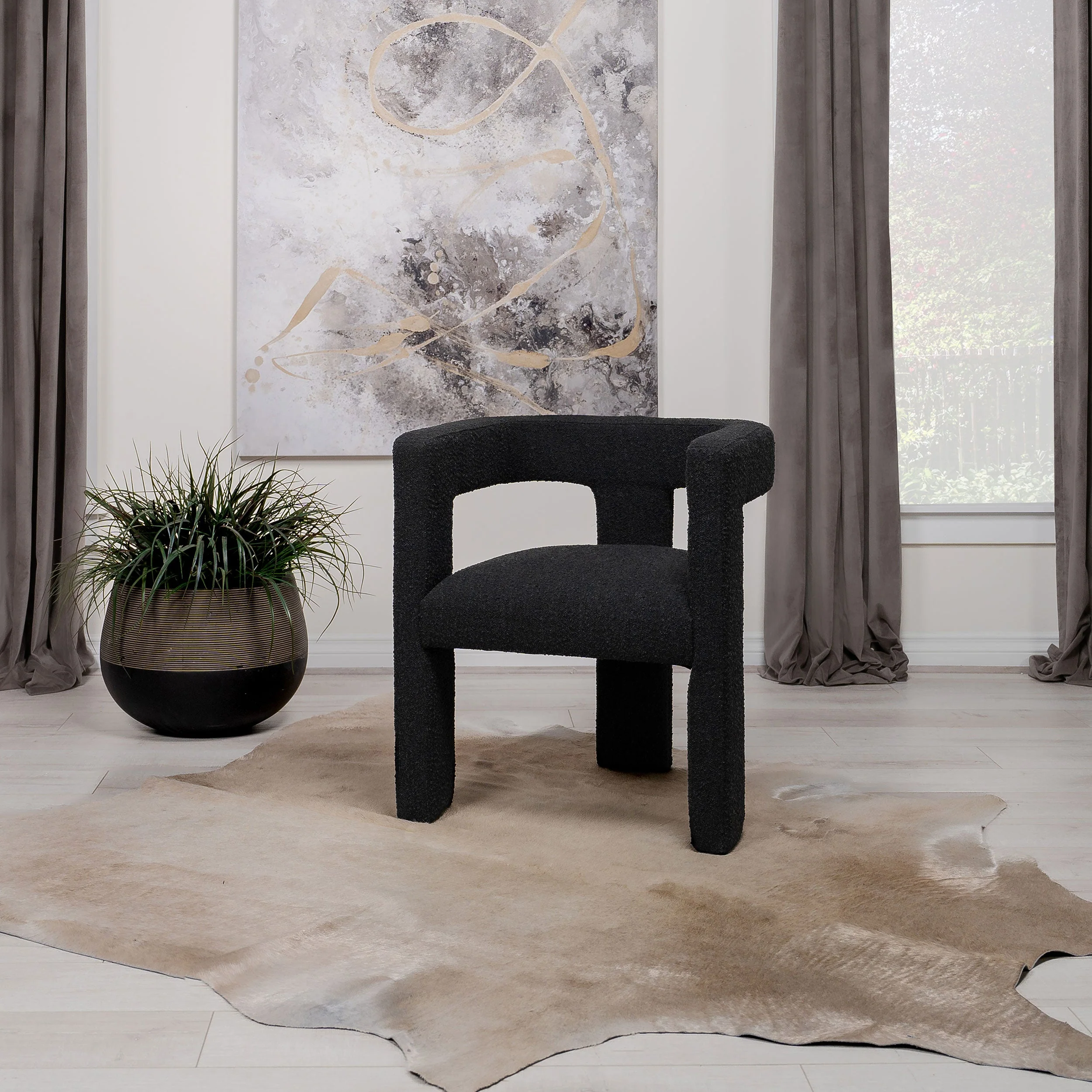 Petra Boucle Upholstered Accent Side Chair - Image 9