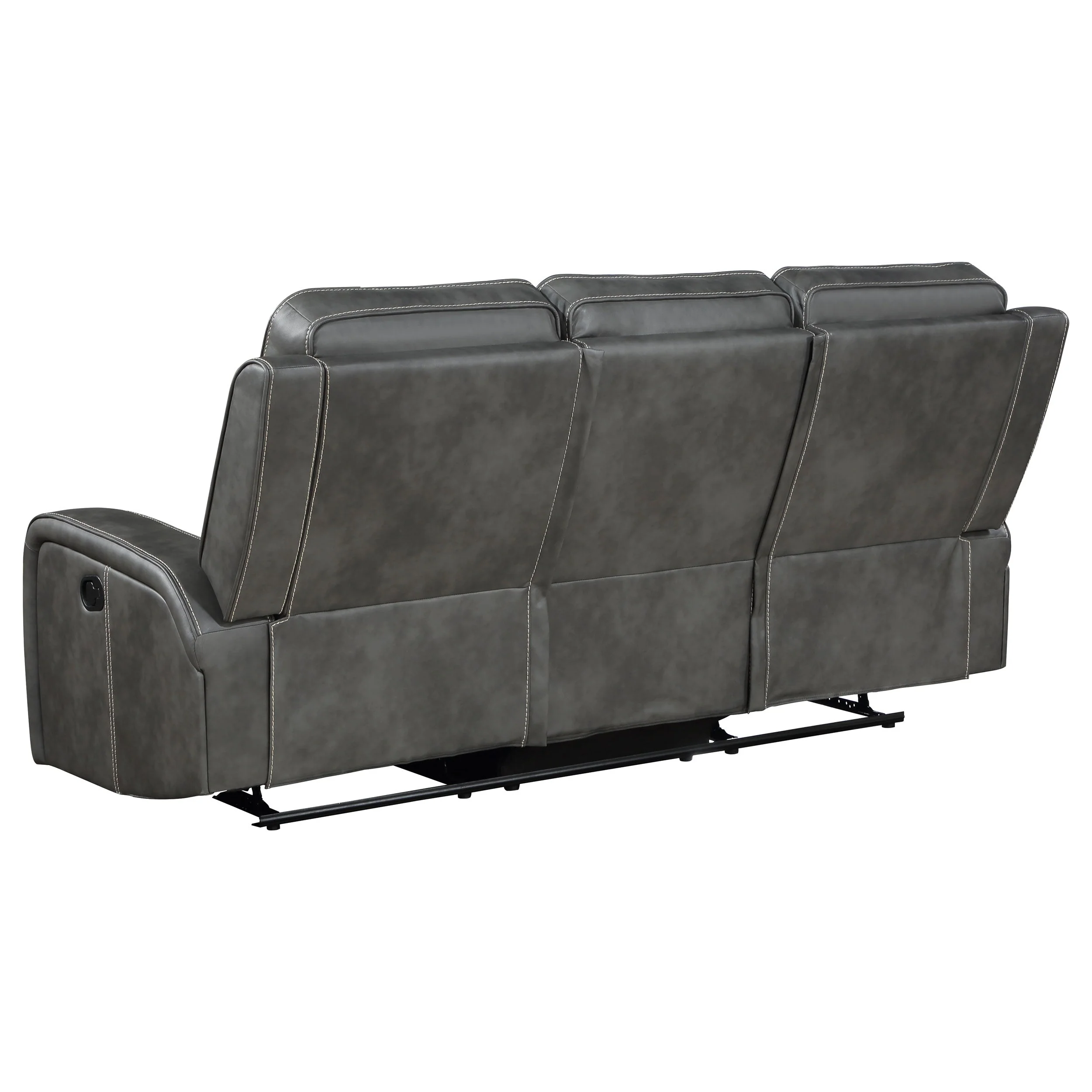 Raelynn Upholstered Reclining Sofa Set Grey - Image 12