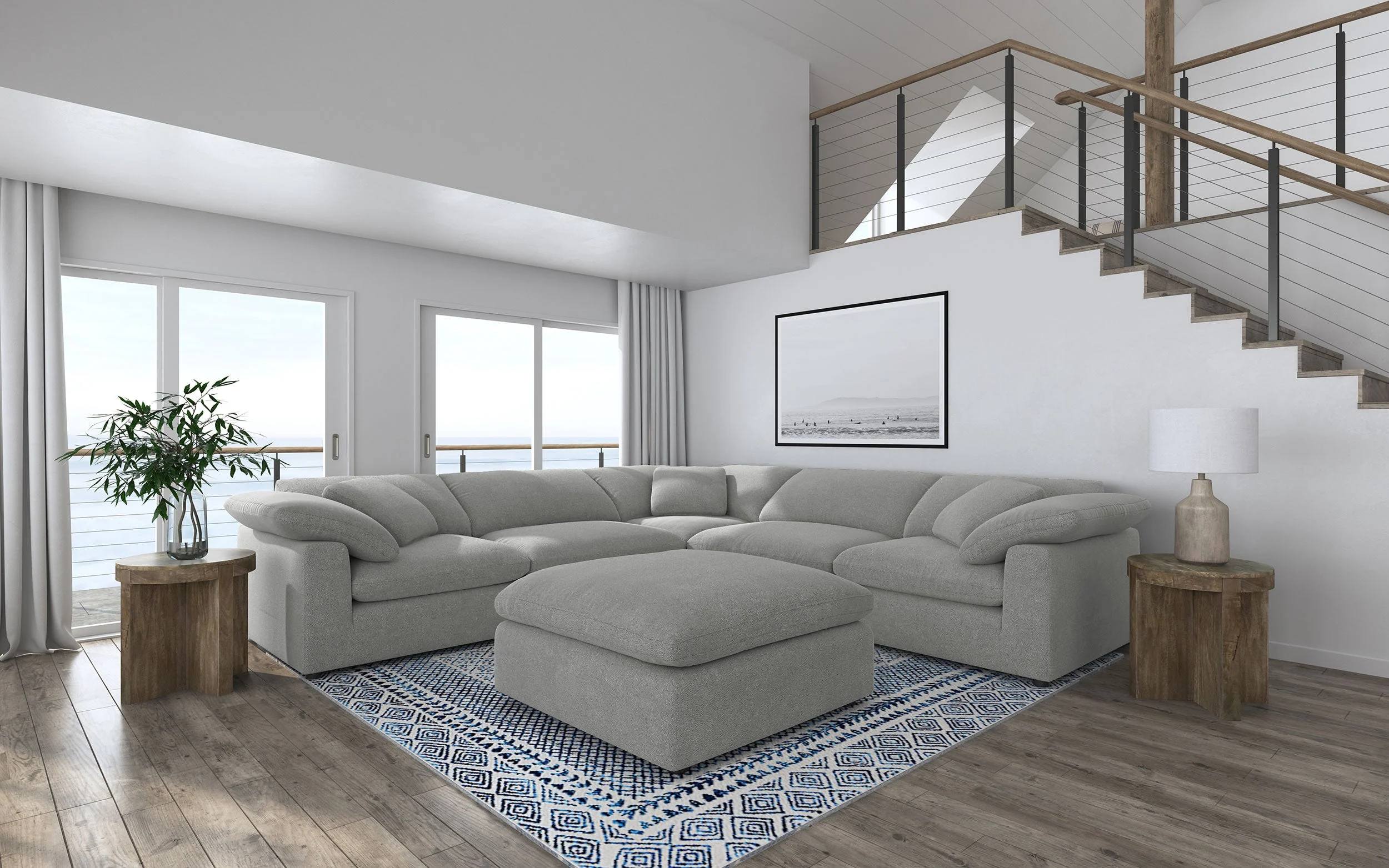 Raleigh Boucle Upholstered Modular Sectional - Image 10