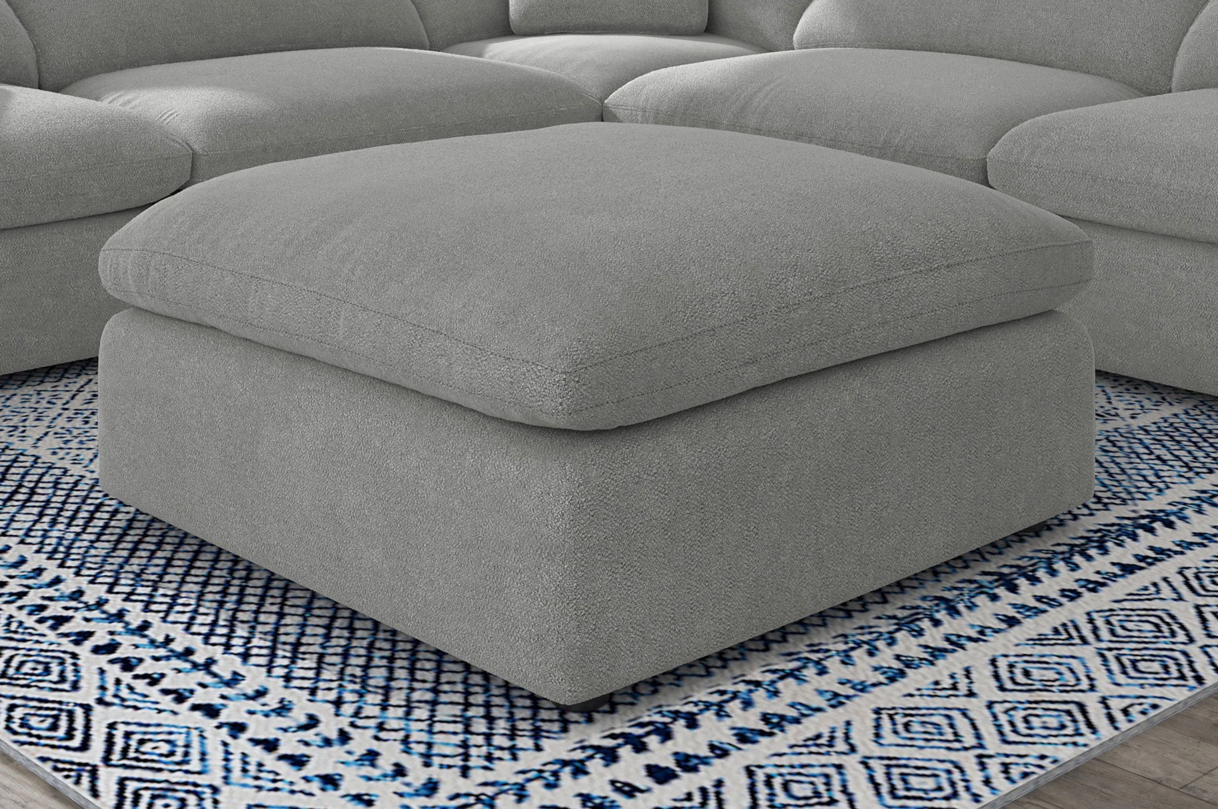 Raleigh Boucle Upholstered Ottoman - Image 6