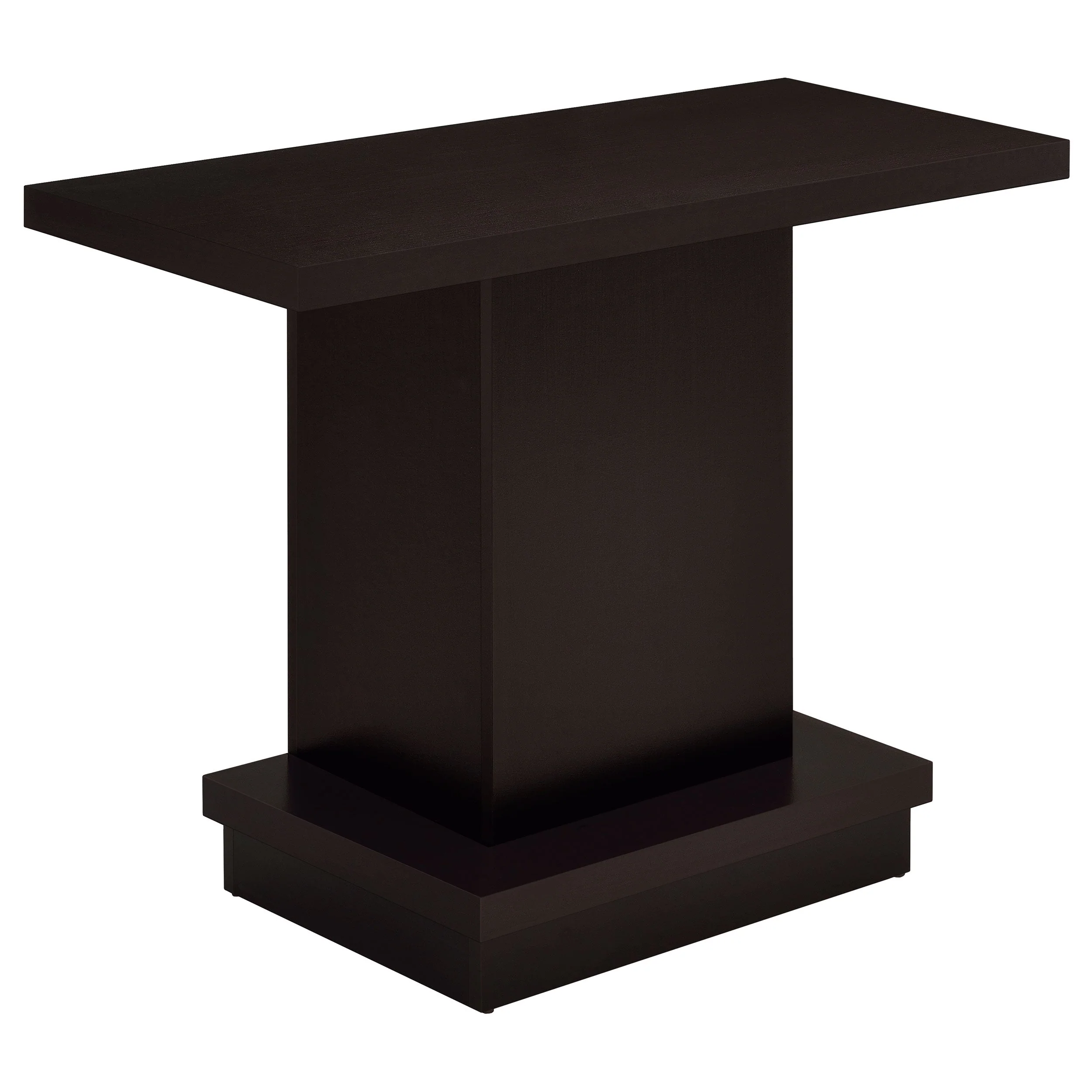 Reston Engineered Wood Pedestal Console Table Cappuccino - Image 2