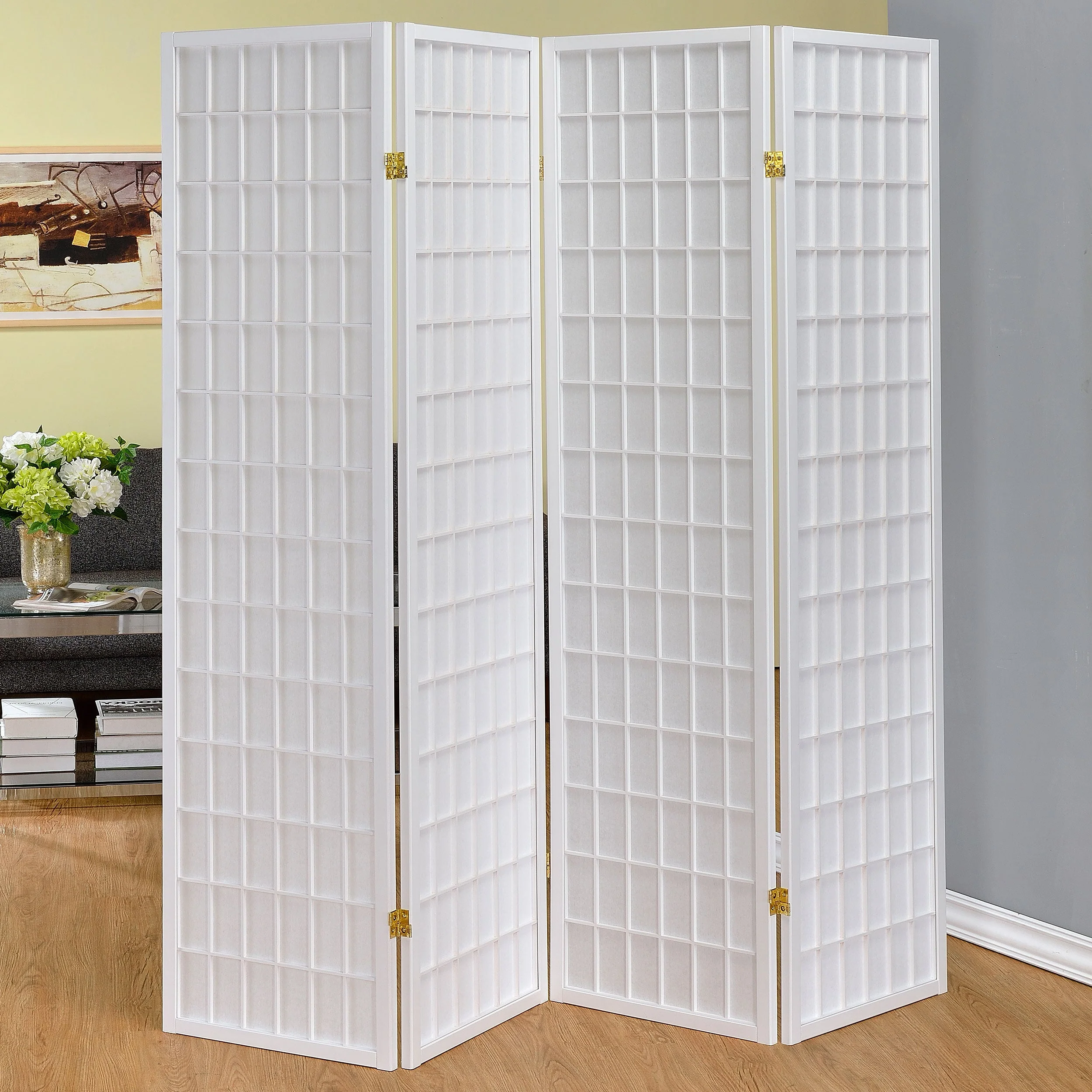 Roberto 4-Panel Room Divider Folding Shoji Screen - Image 6
