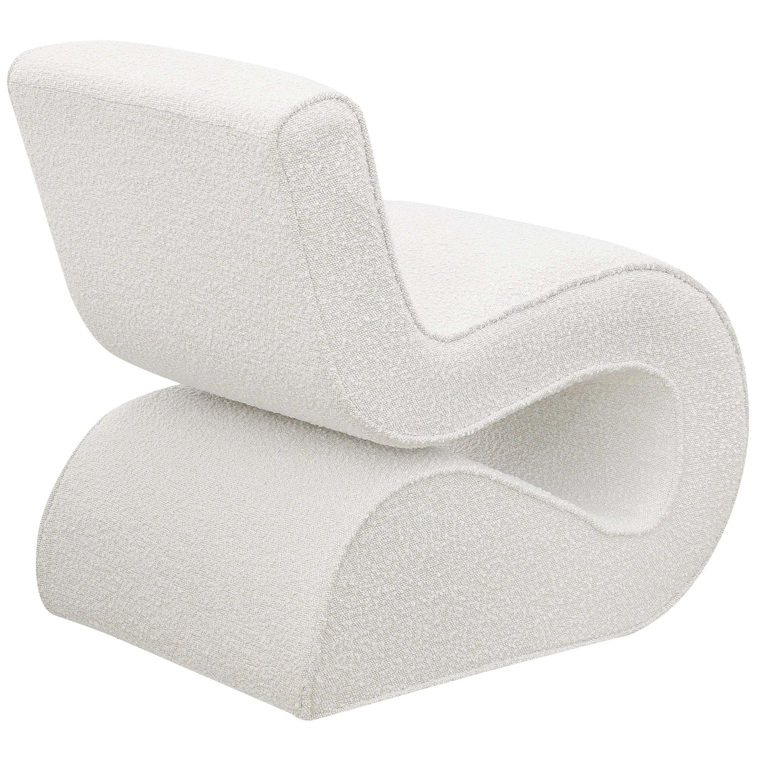 Ronea Boucle Upholstered Armless Curved Chair - Image 15