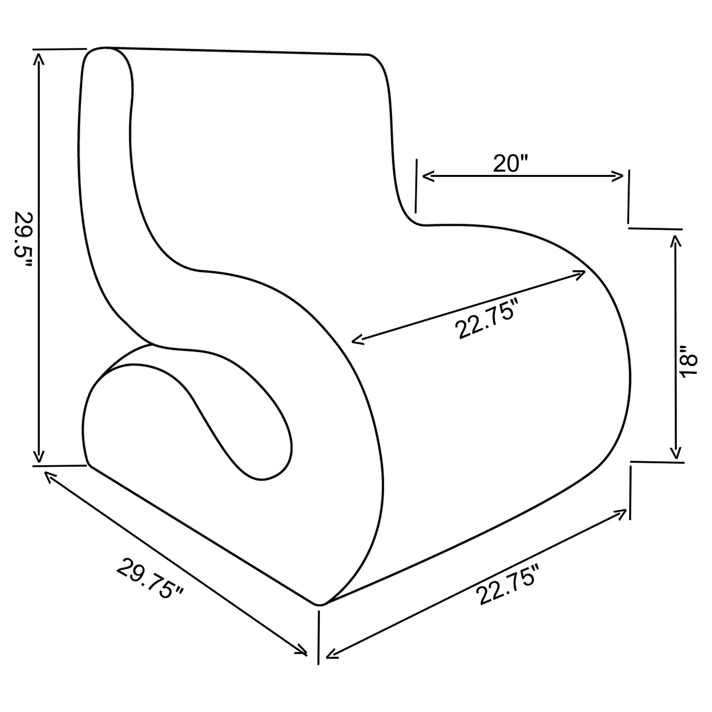 Ronea Boucle Upholstered Armless Curved Chair - Image 22