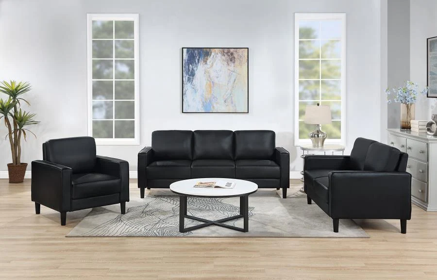 Ruth Upholstered Track Arm Sofa Set
