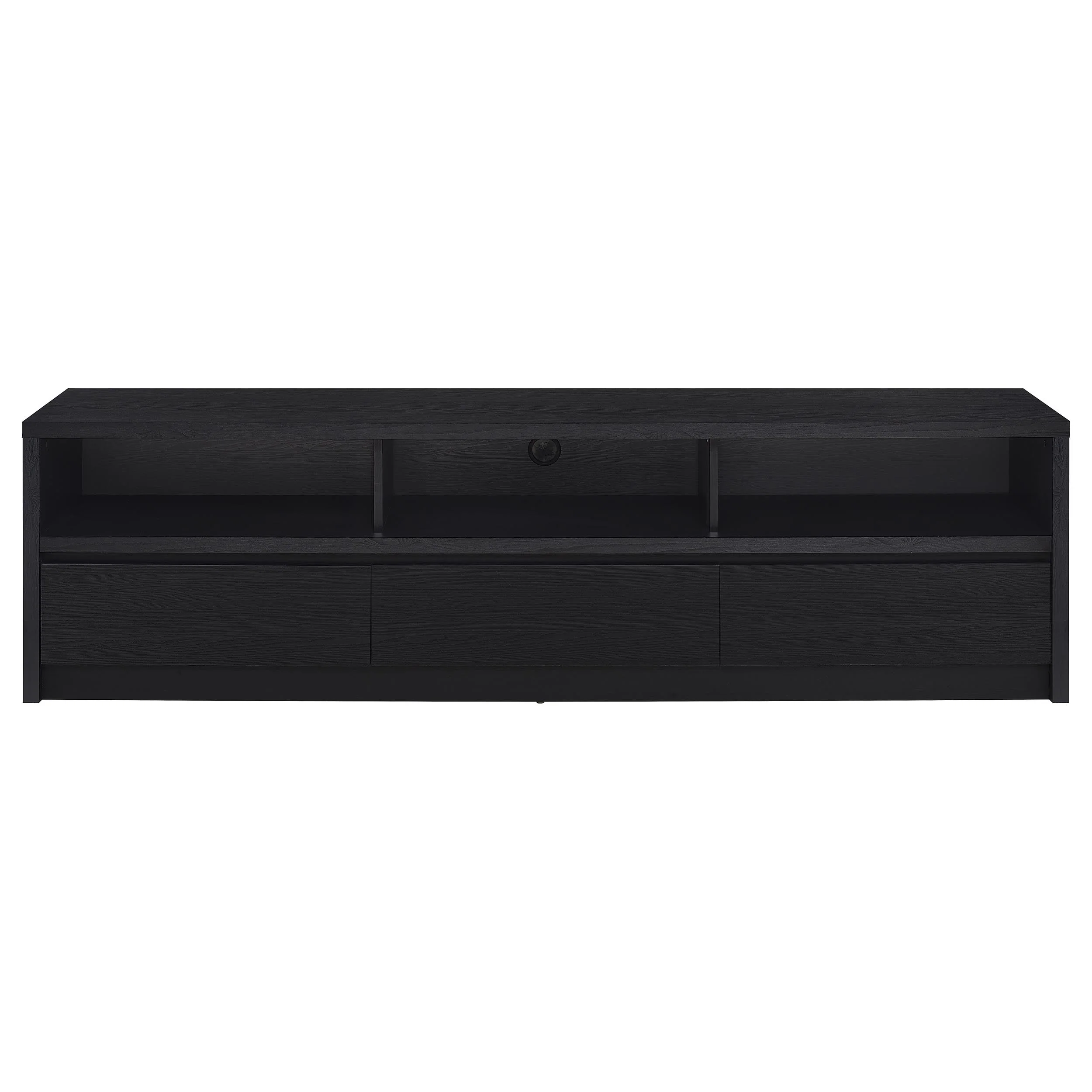 Rutland 78-inch 3-drawer TV Stand Media Console Black - Image 5