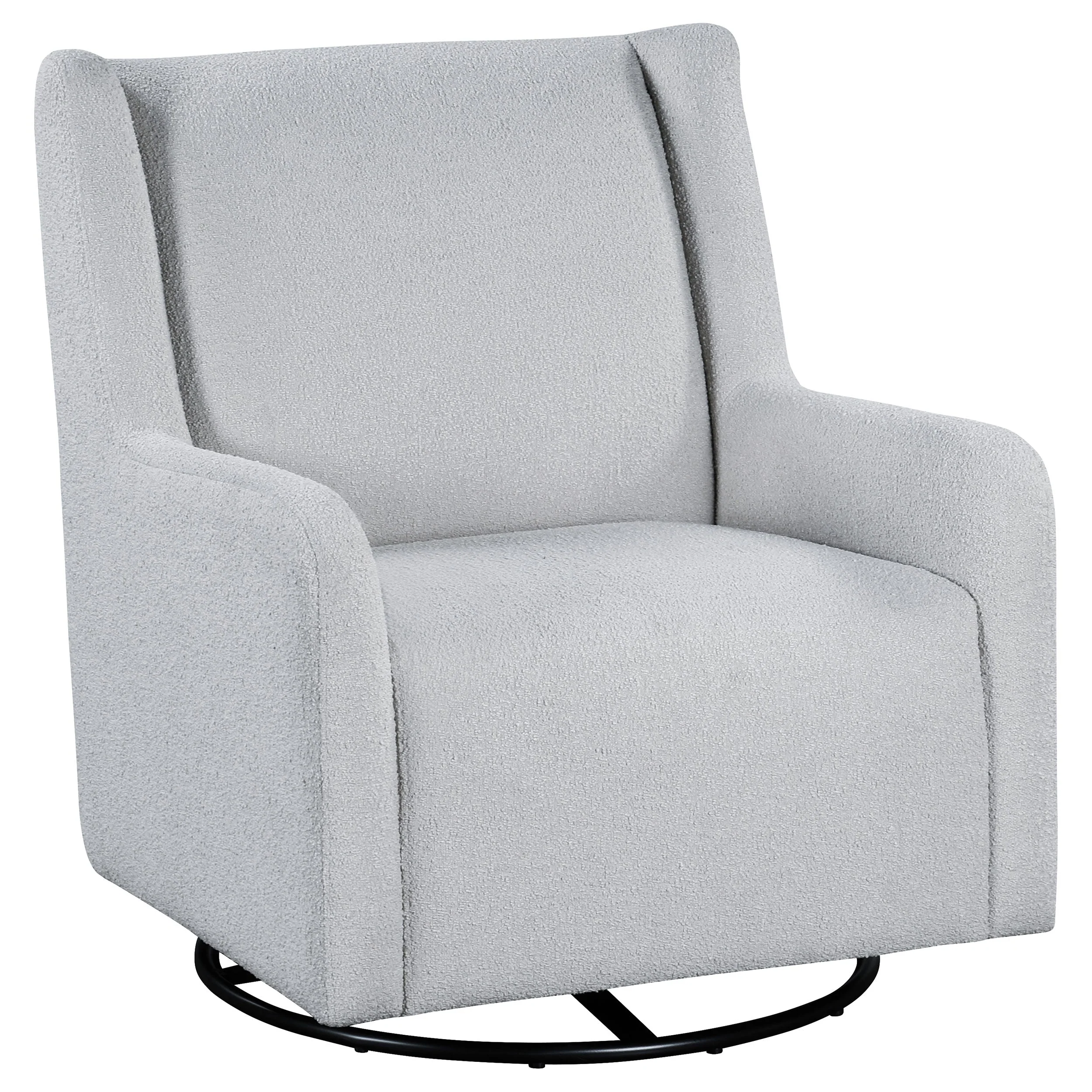Serra Boucle Upholstered Swivel Glider - Image 4