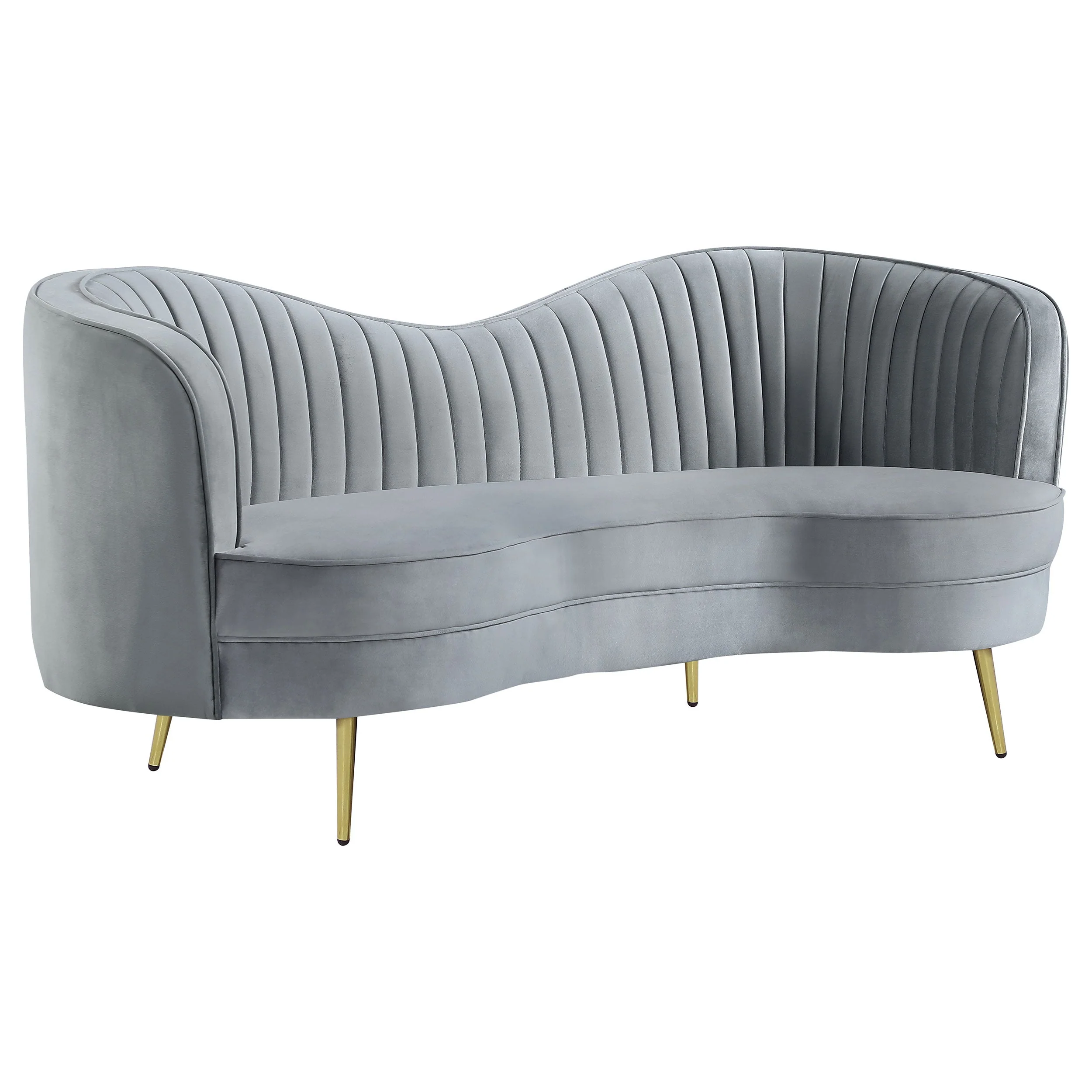 Sophia Upholstered Channel Tufted Sofa Set - Image 15