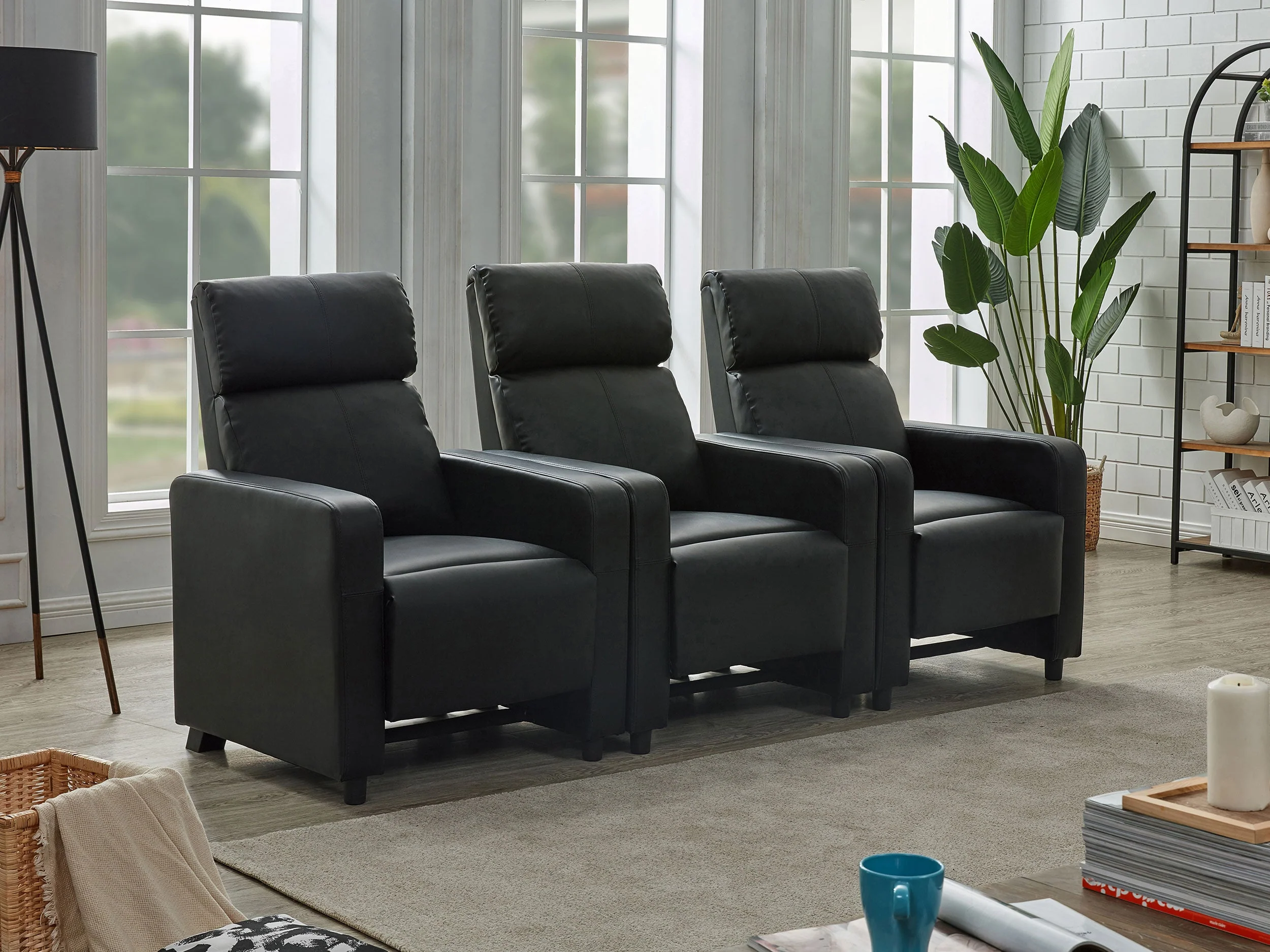 Toohey Upholstered Home Theater Storage Wedge Console - Image 17