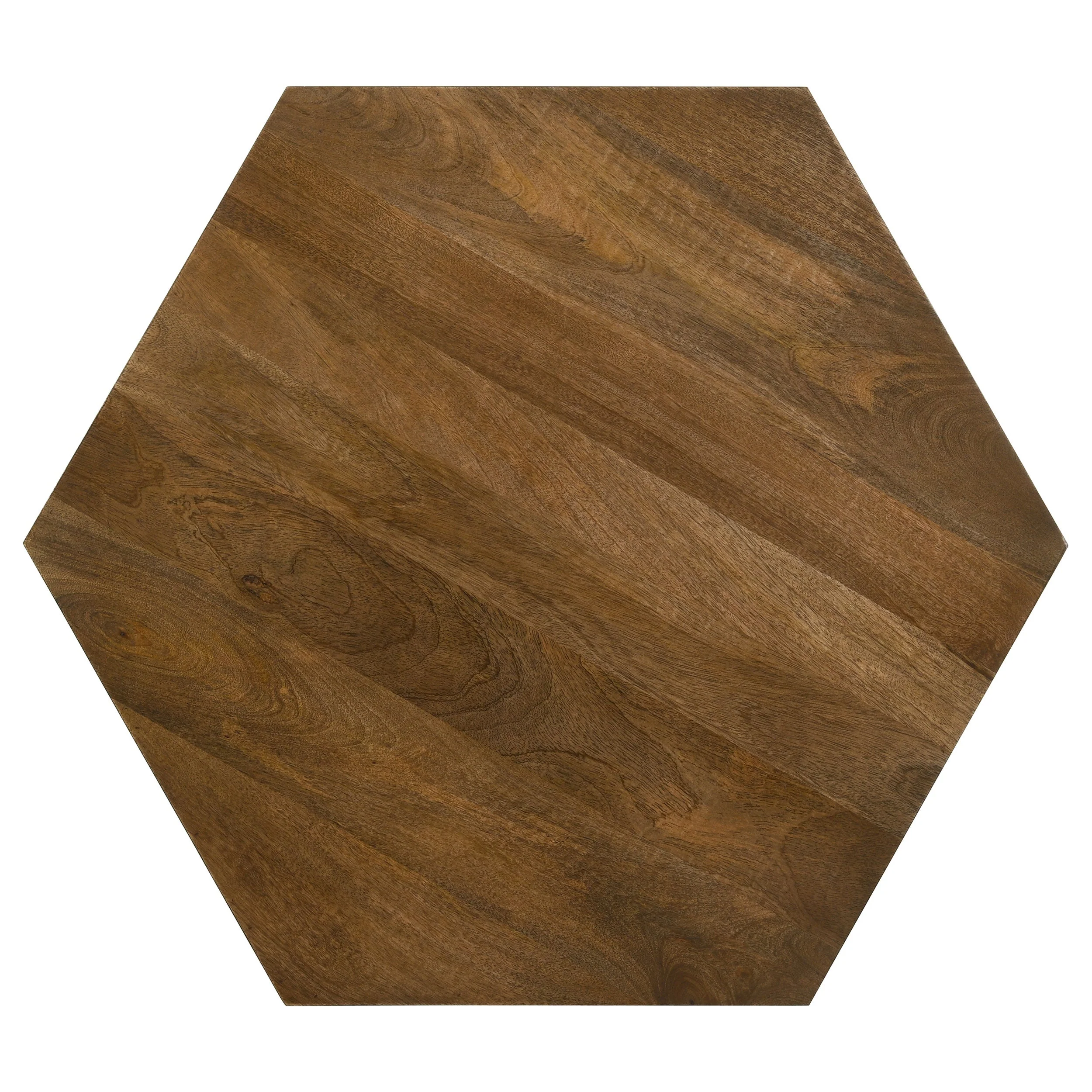 Zalika Hexagonal Solid Mango Wood Coffee Table Natural - Image 4