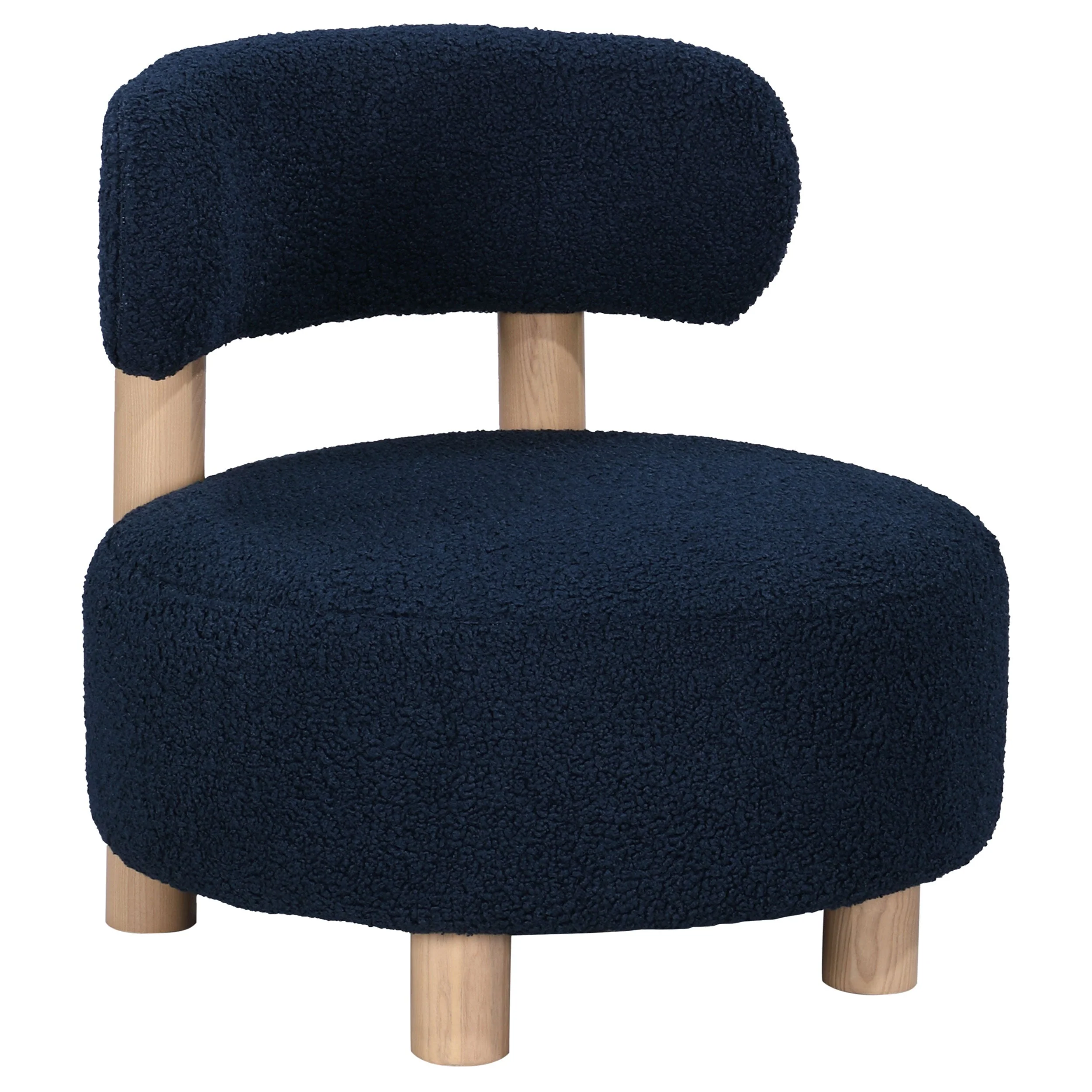 Zonie Boucle Upholstered Back Accent Chair - Image 4