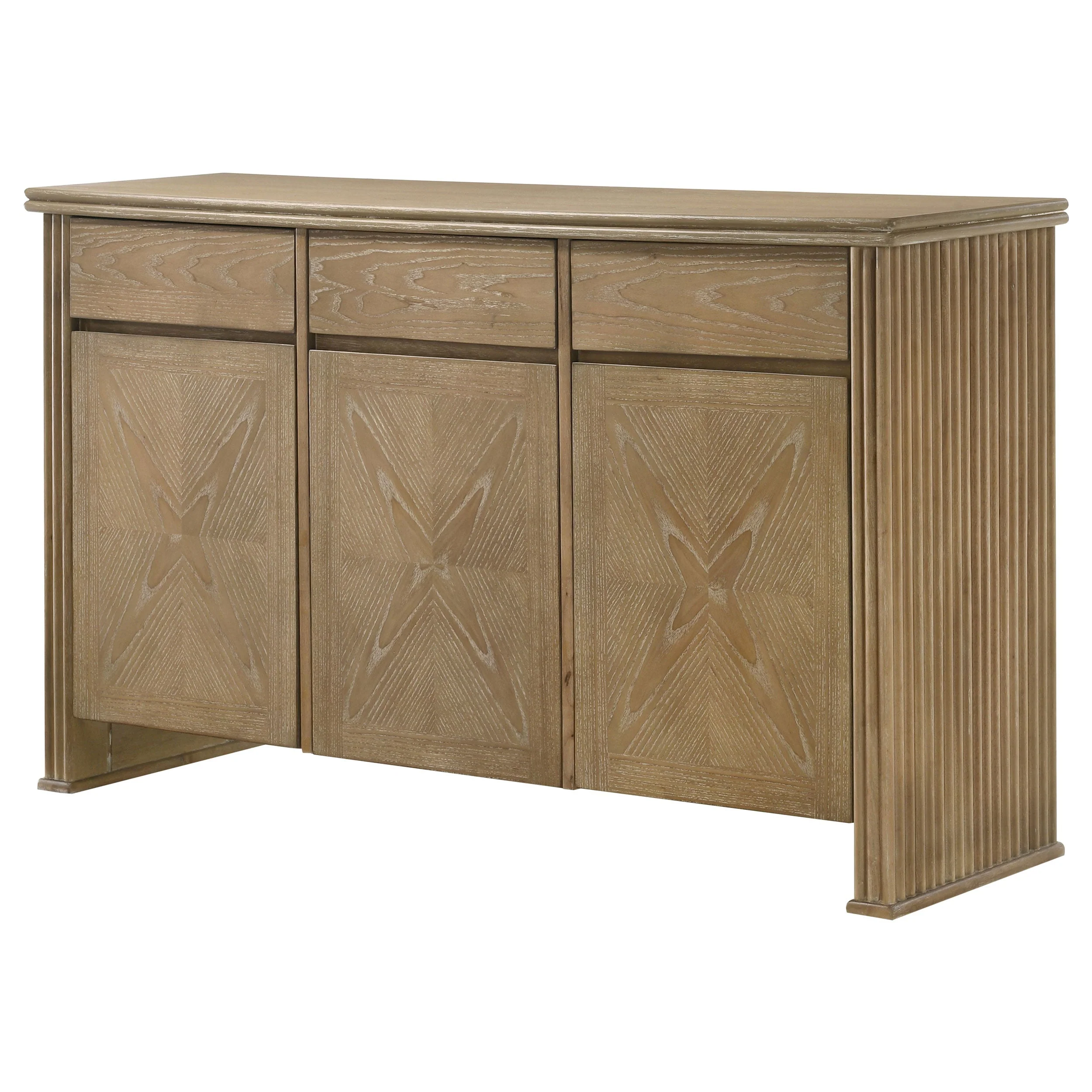 Adina 3-door 59-inch Sideboard Server Distressed Light Brown - Image 6
