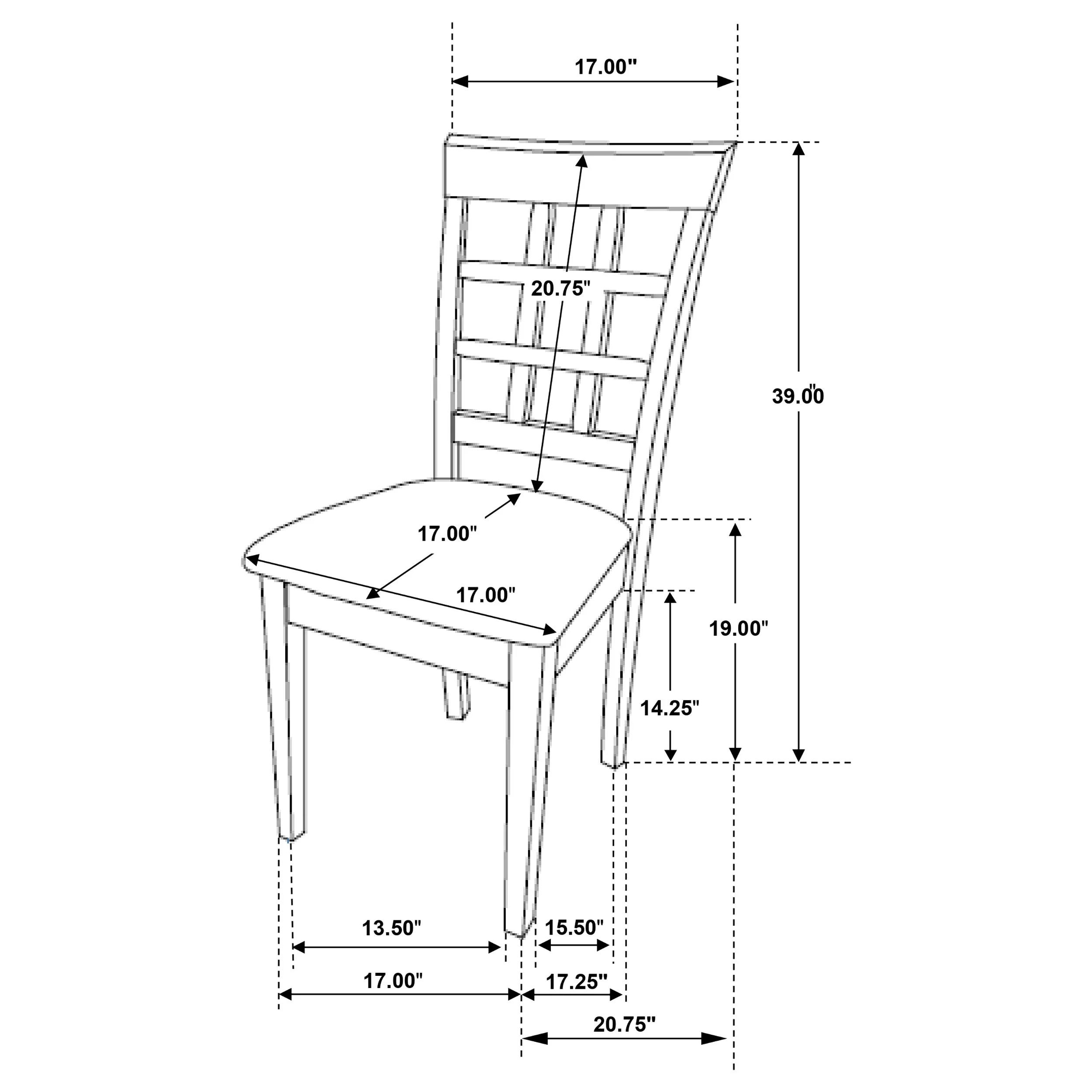 Gabriel Extension Leaf Dining Table Set Cappuccino - Image 24