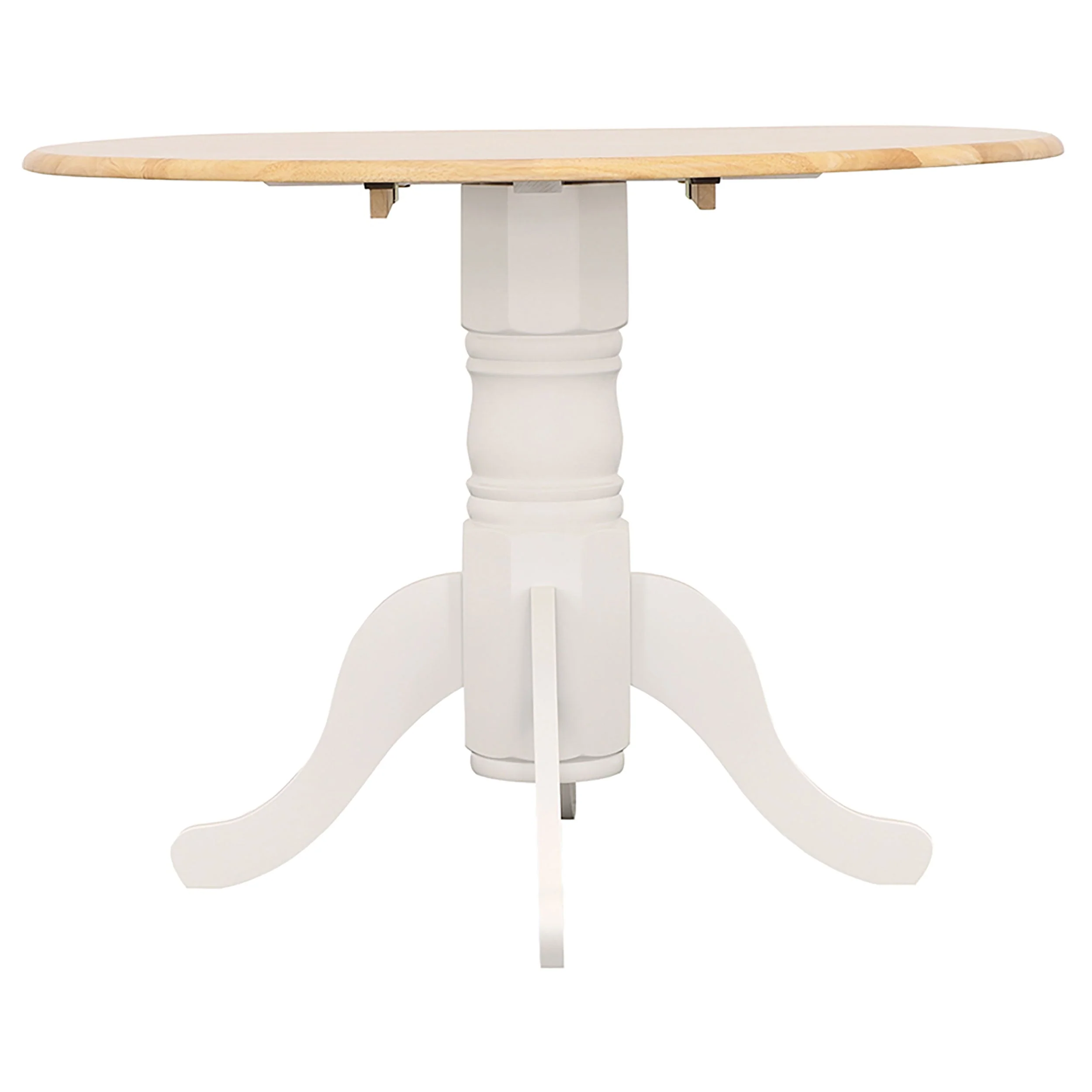 Allison Round 40-inch Drop Leaf Extension Dining Table White - Image 5