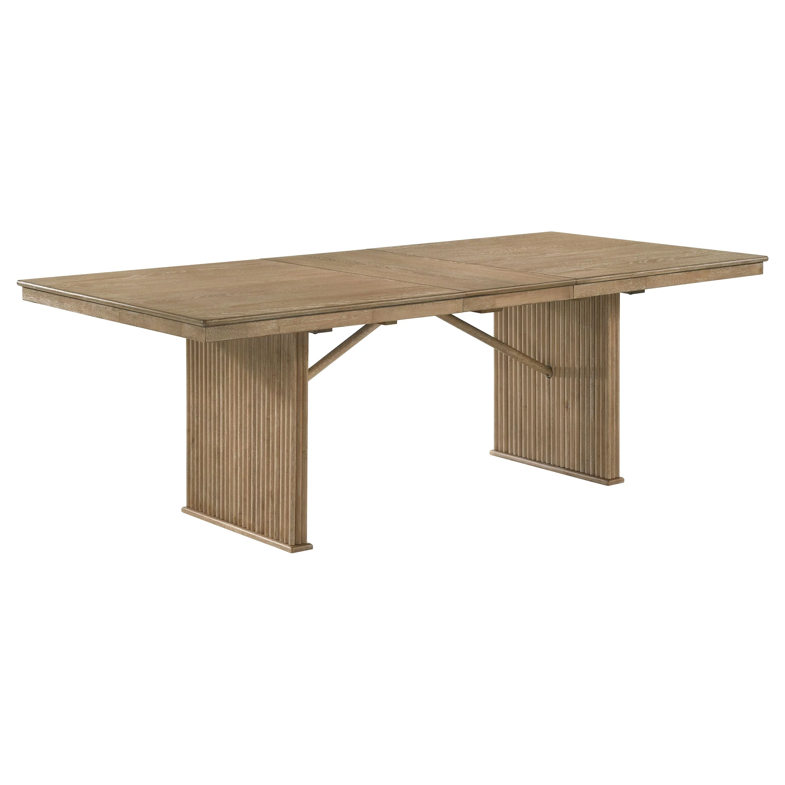 Adina Extension Dining Set Distressed Light Brown - Image 15