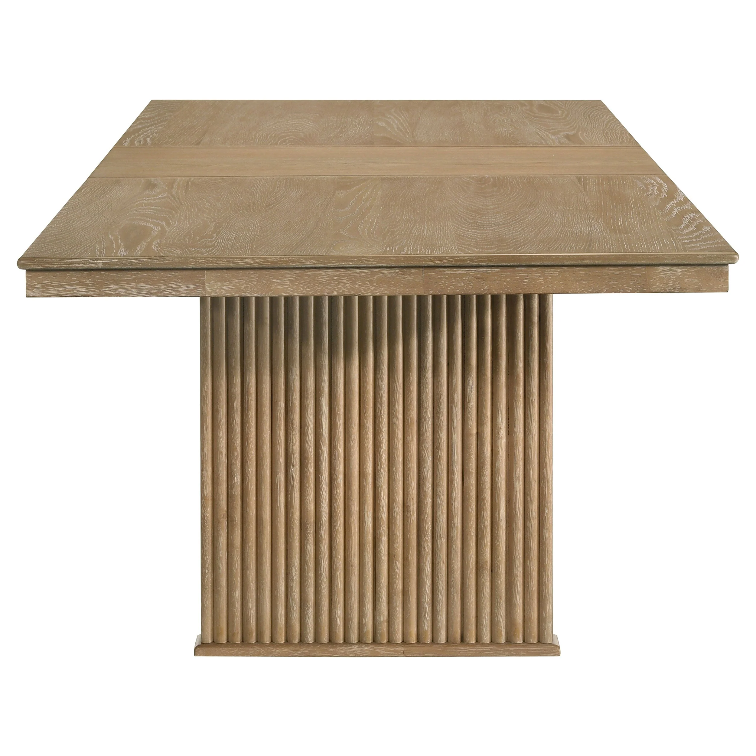 Adina Extension Dining Set Distressed Light Brown - Image 21