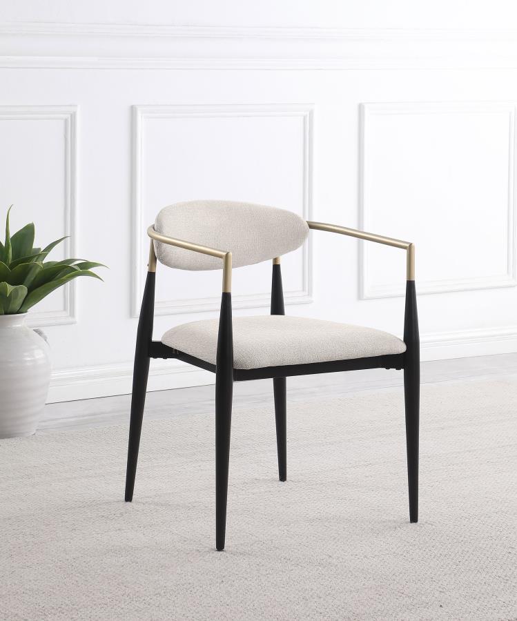 Alexis Fabric Upholstered Dining Arm Chair (Set of 2) - Image 2