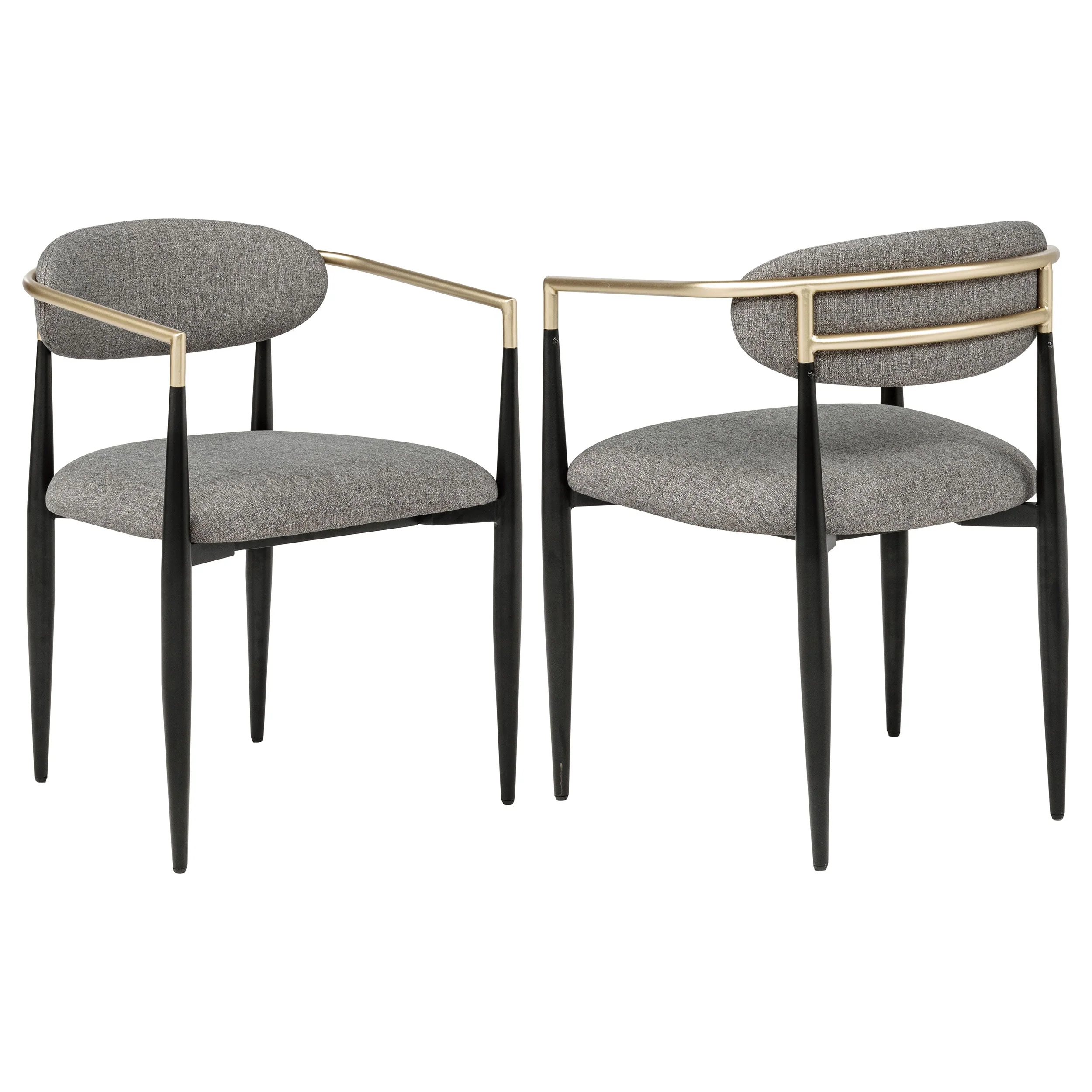 Alexis Fabric Upholstered Dining Arm Chair (Set of 2) - Image 3