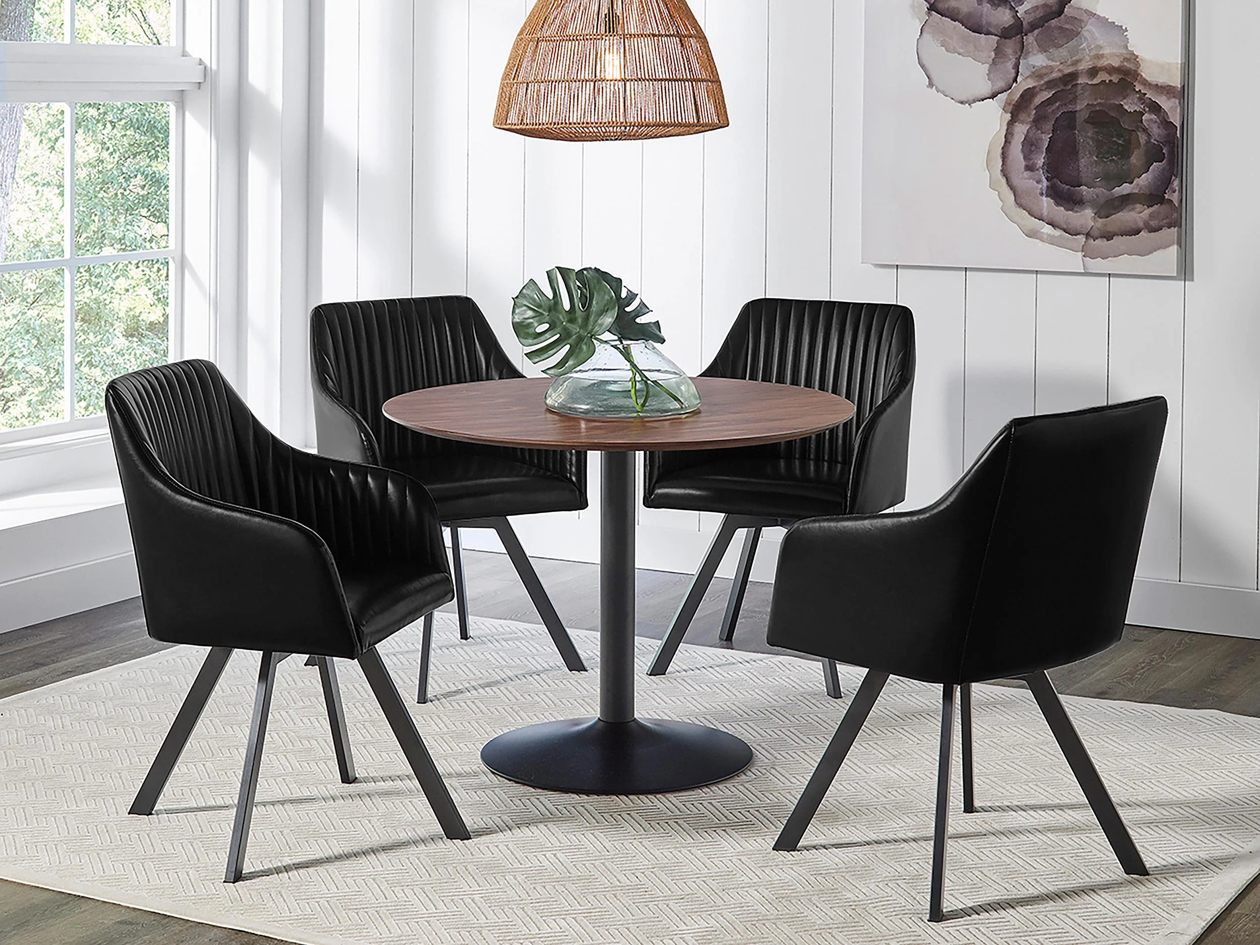 Arika Velvet Upholstered Swivel Dining Arm Chair - Image 18