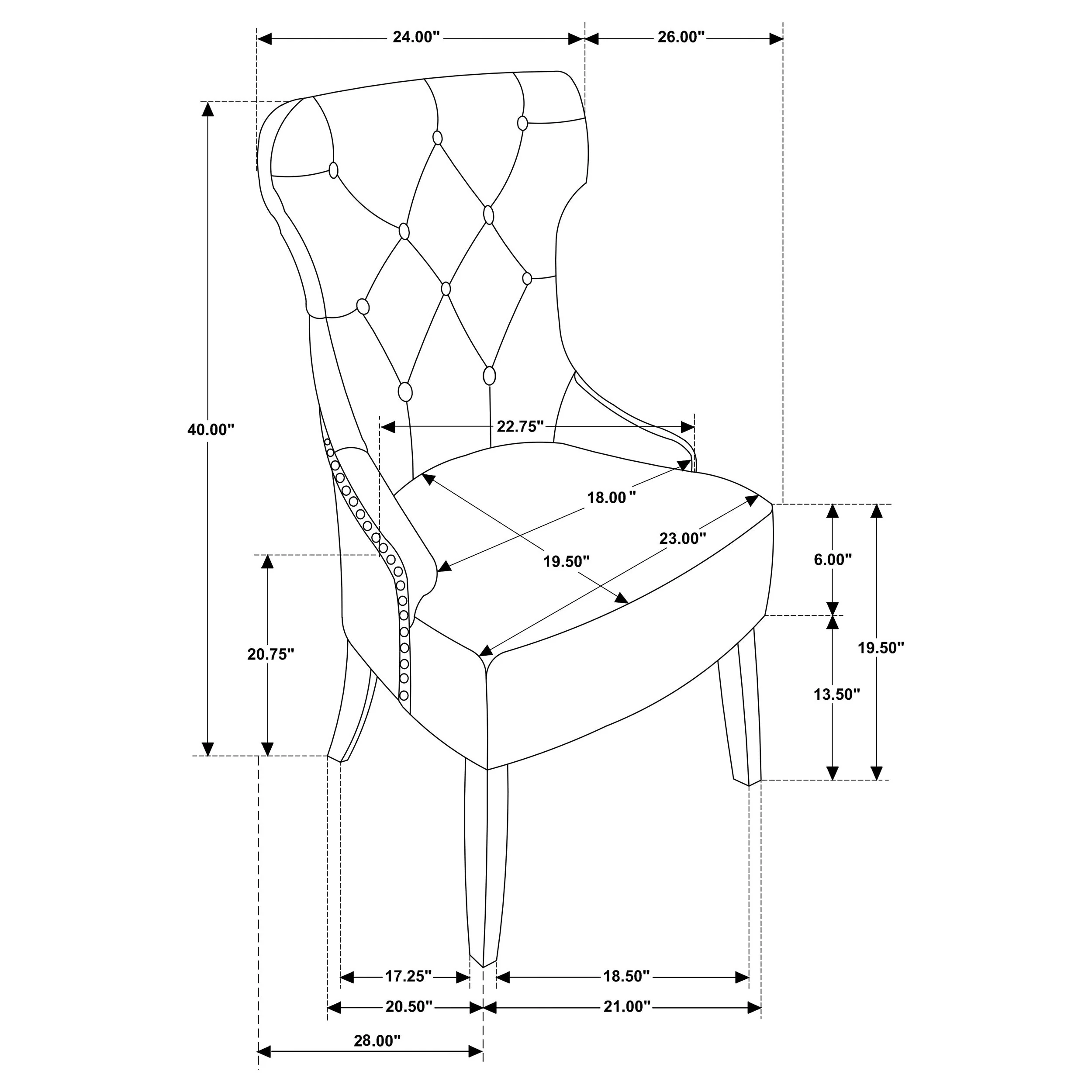 Baney Tufted Upholstered Dining Chair - Image 35
