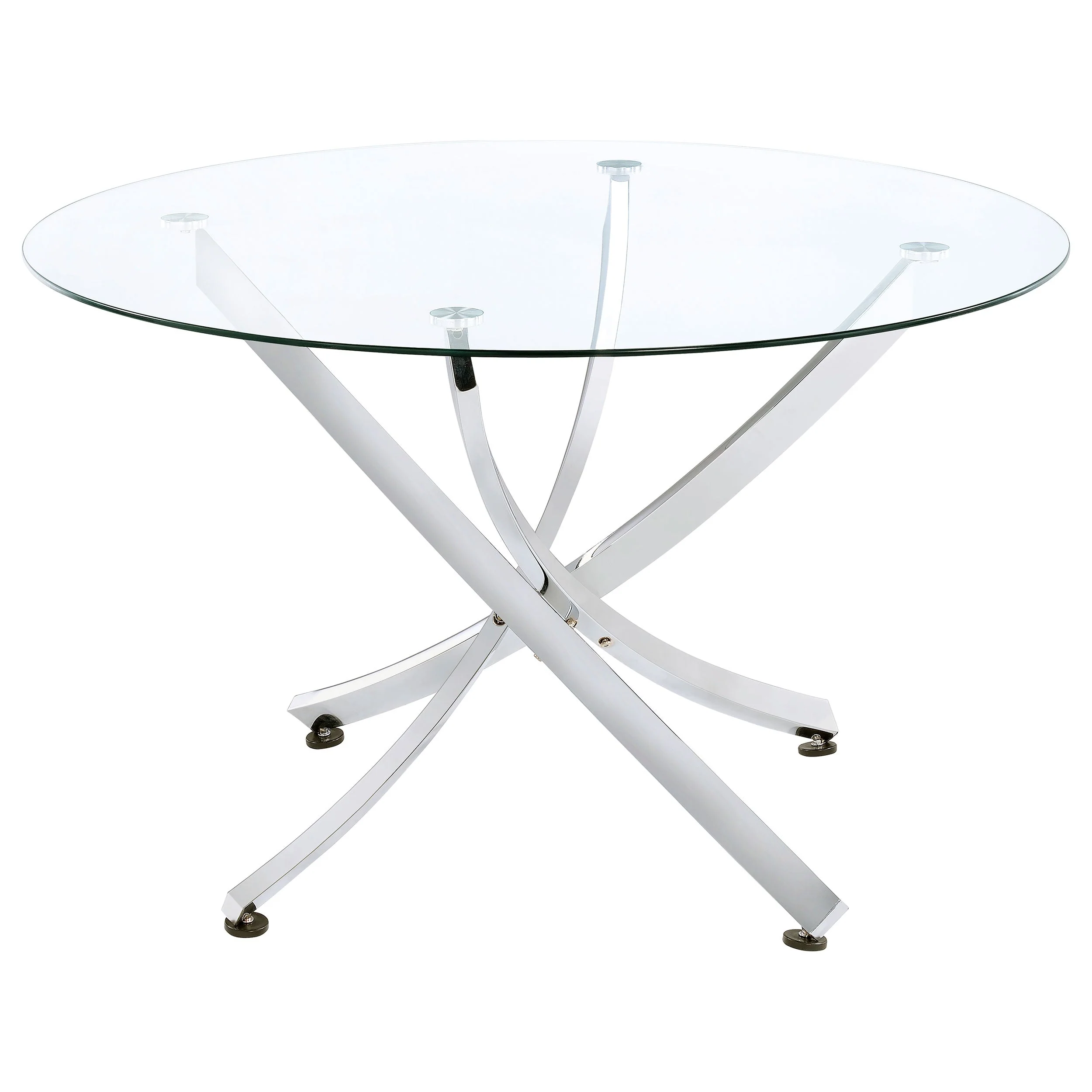 Beckham Round 46-inch Glass Top Dining Table - Image 3