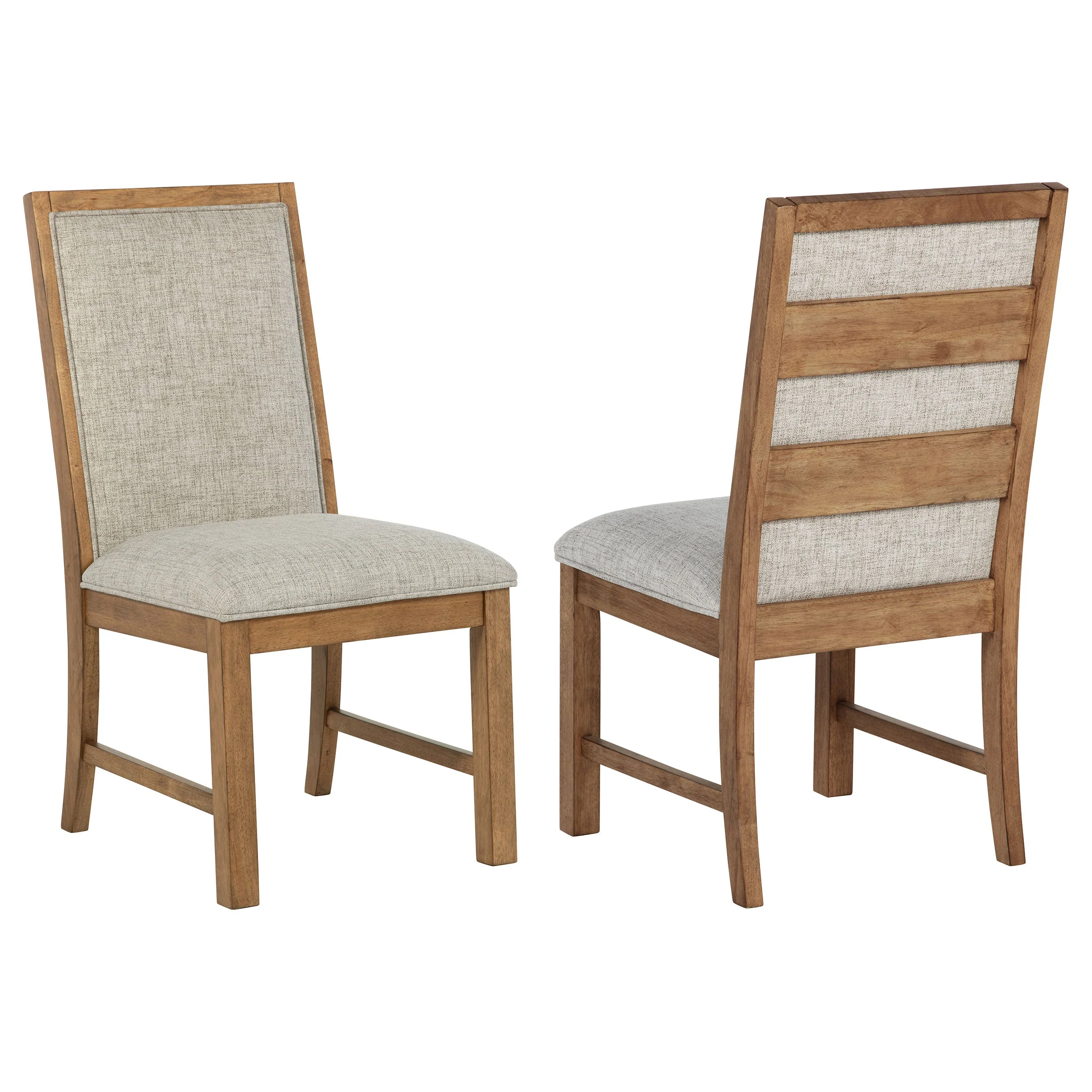 Bruner Upholstered Side Chair Natural Brown (Set of 2) - Image 2