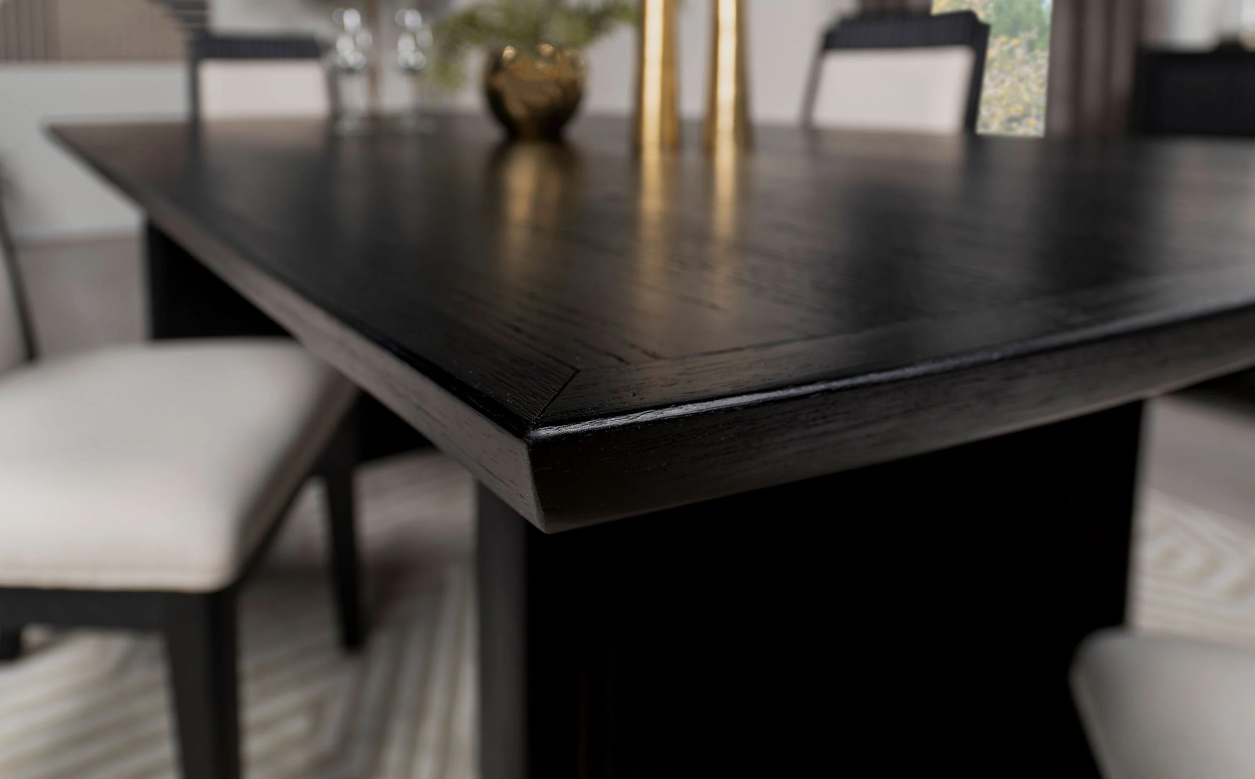 Brookmead 100-inch Extension Leaf Dining Table Black - Image 11