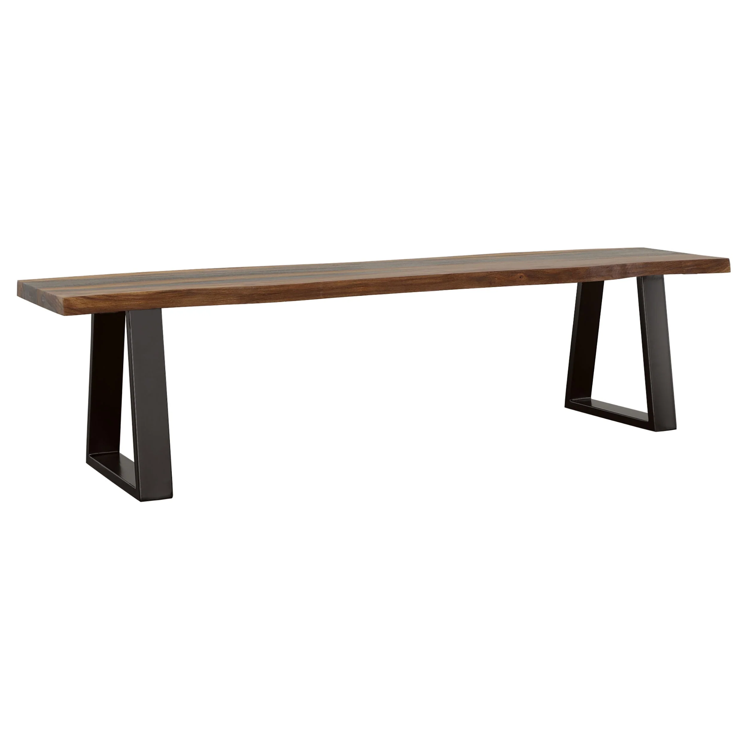 Ditman Live Edge Wood Dining Bench Grey Sheesham - Image 2