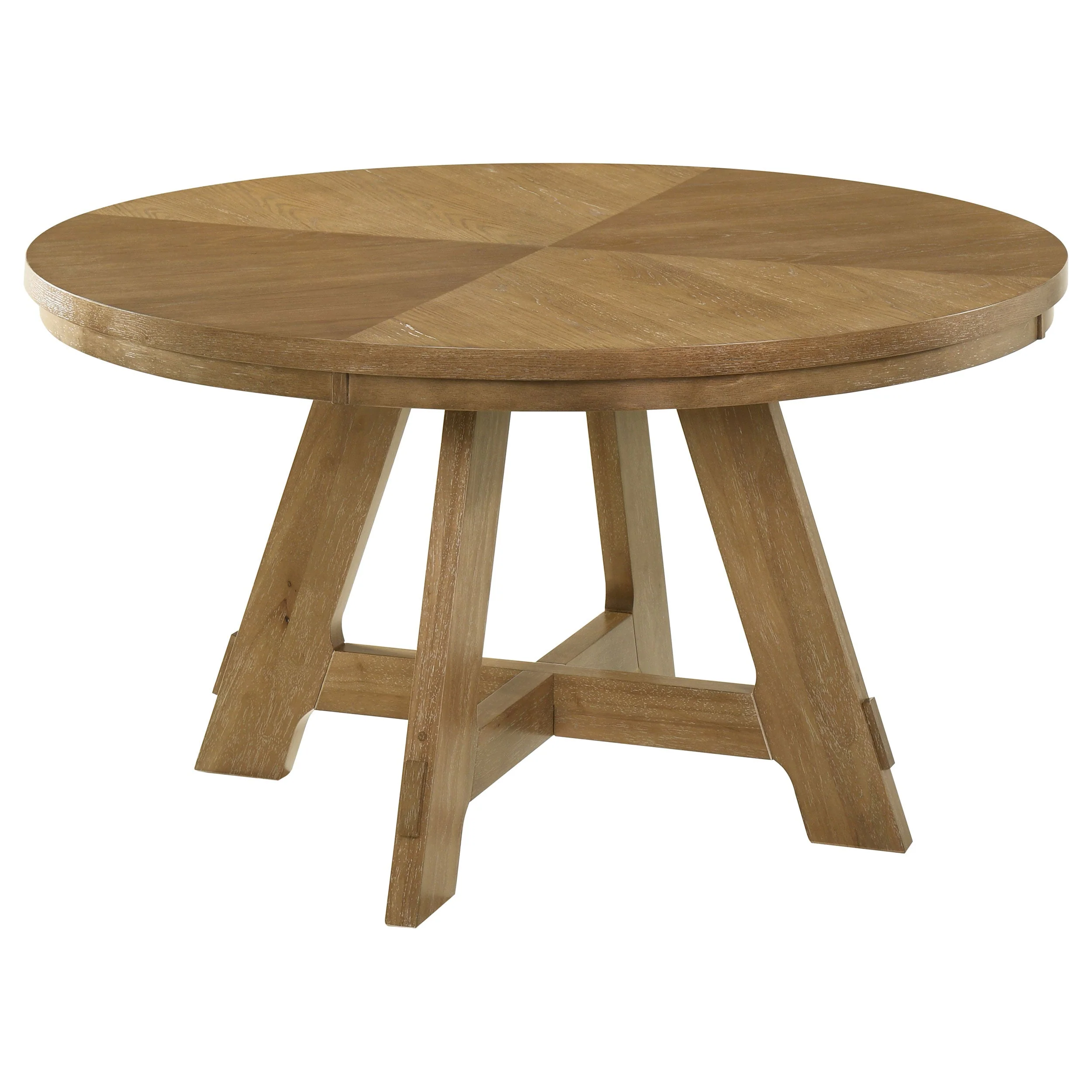 Danvers Round 54-inch Wood Dining Table Brown Oak - Image 2
