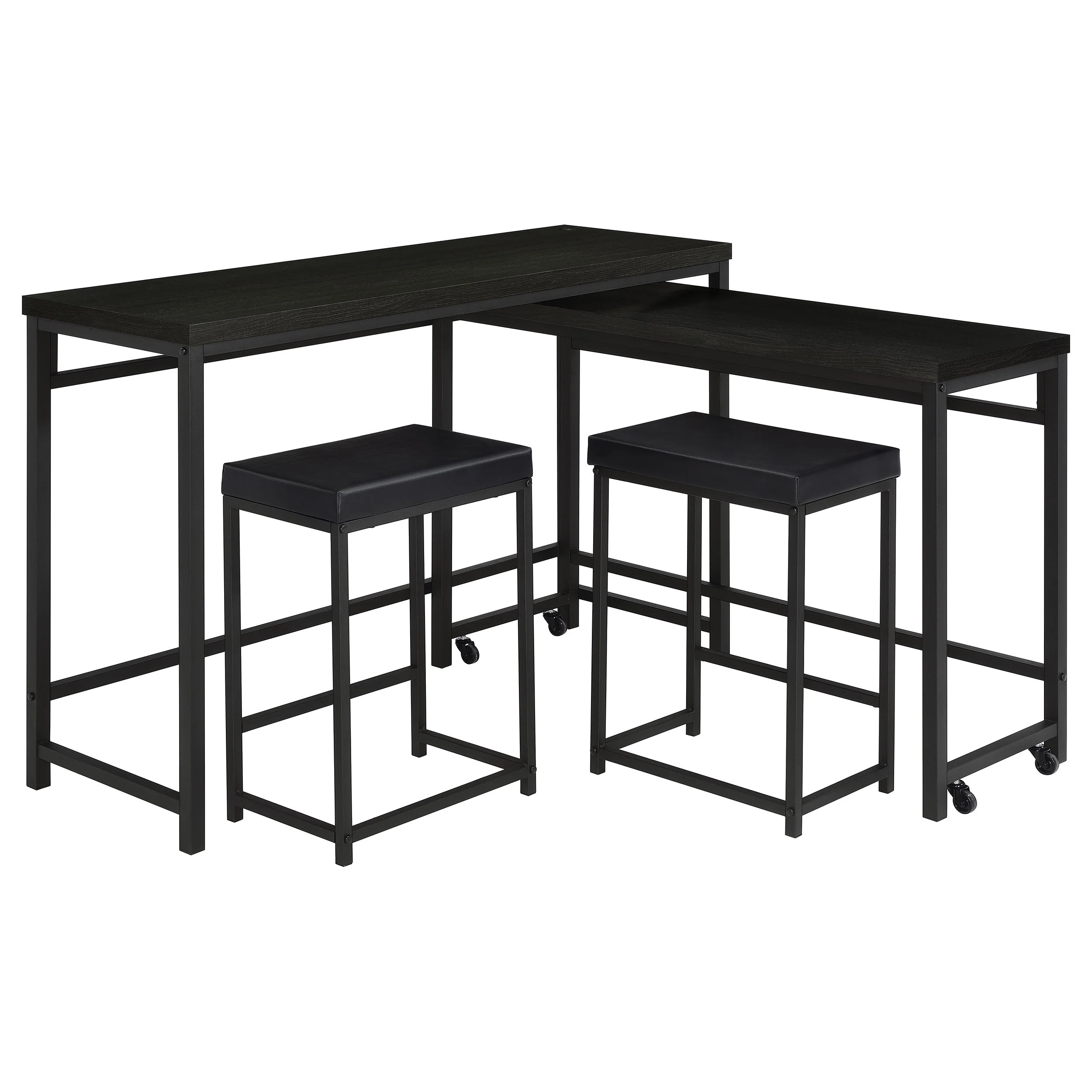 Hawes 4-piece Multipurpose Counter Height Table Set Black - Image 2