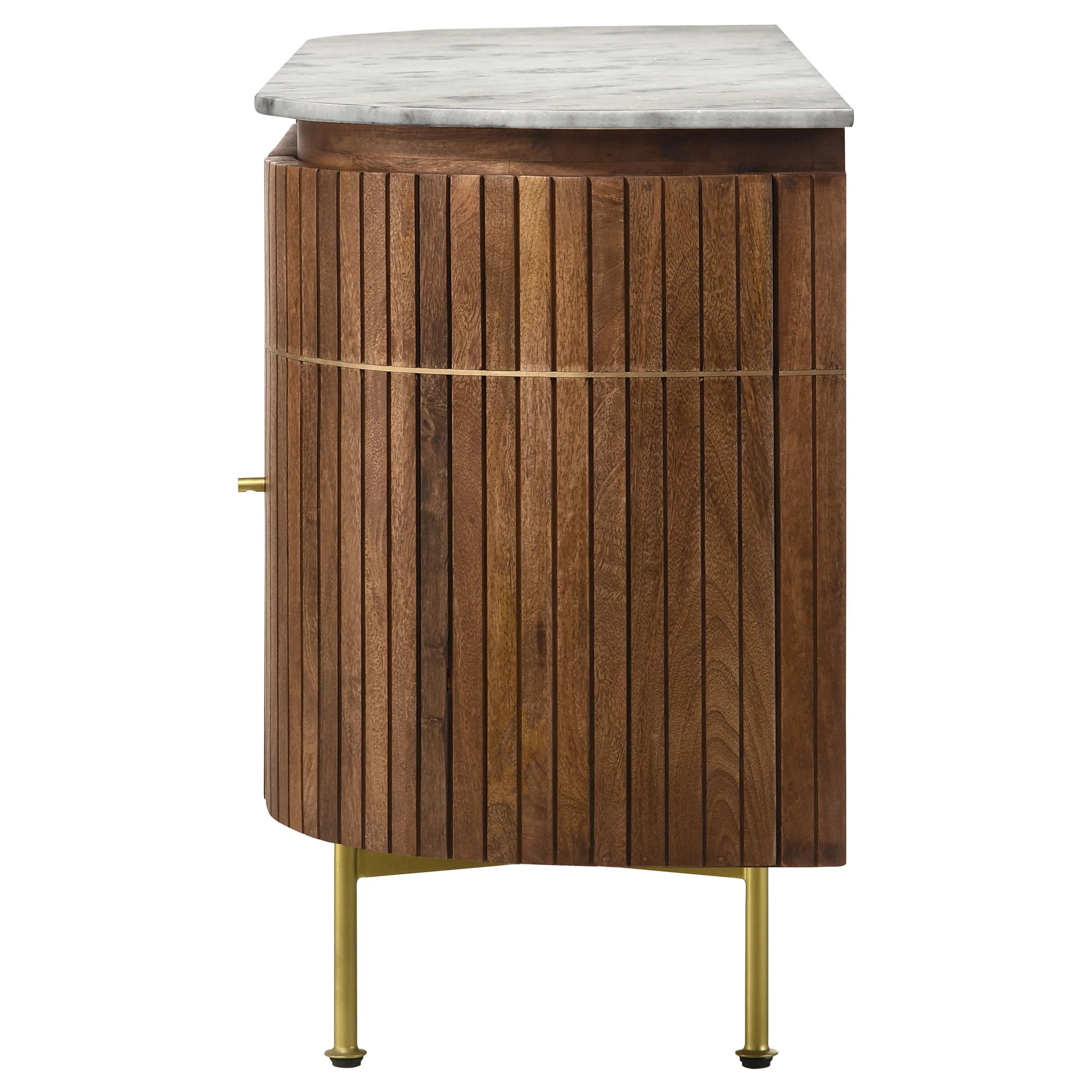 Ortega 4-door Marble Top Sideboard Buffet Cabinet Natural - Image 8