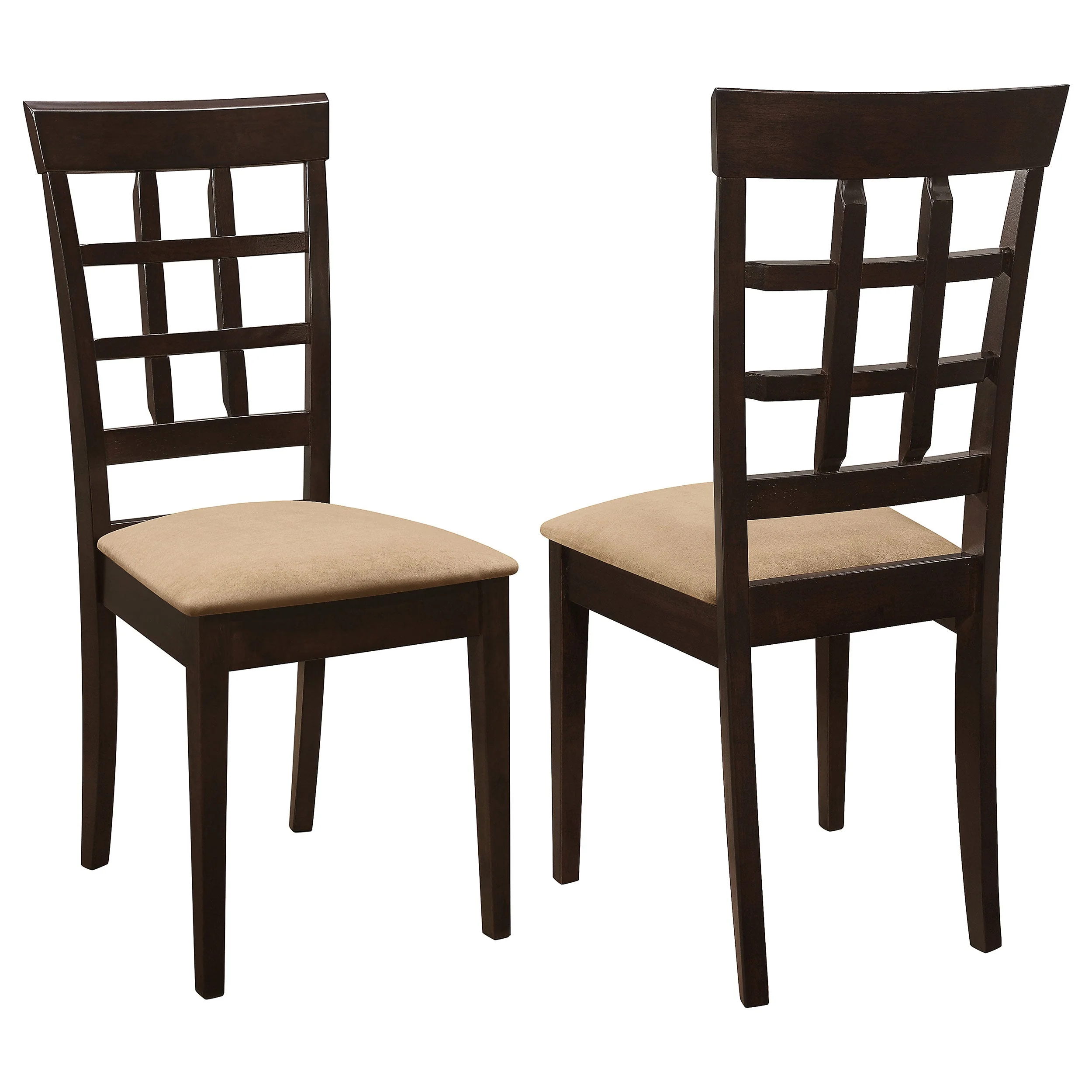 Gabriel Lattice Back Dining Side Chair Cappuccino (Set of 2) - Image 2