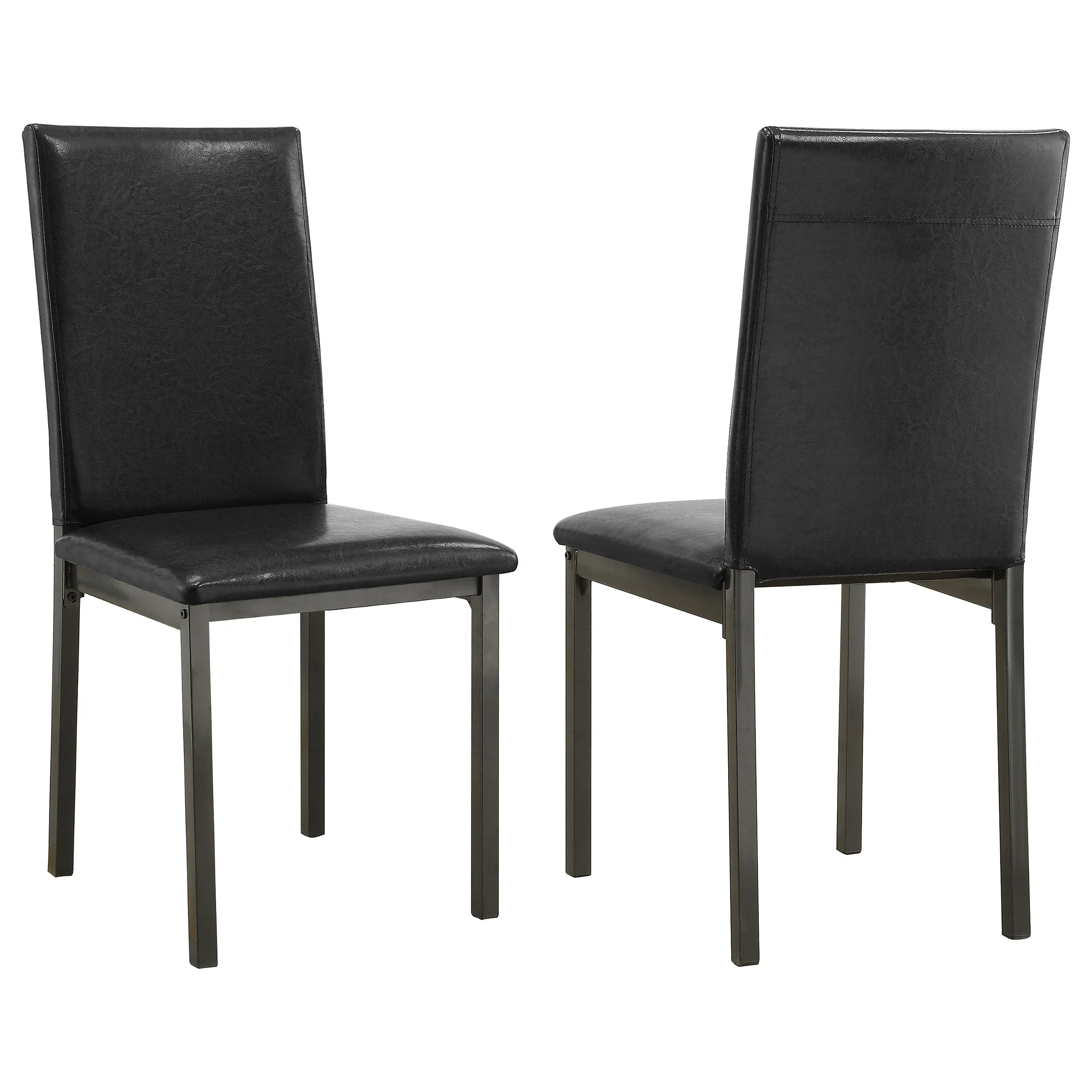 Garza Upholstered Dining Side Chair Black (Set of 2) - Image 2