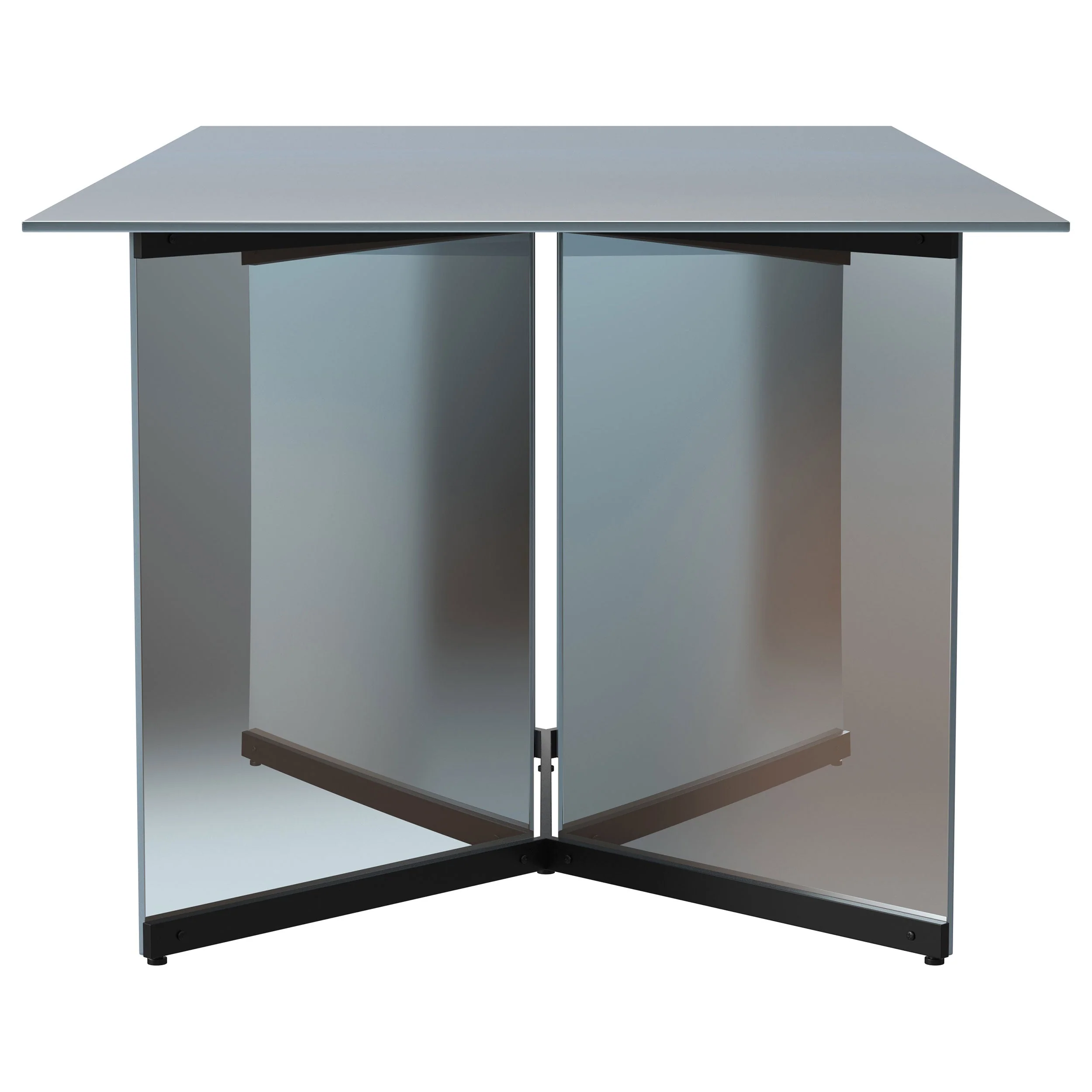 Emery 76-inch Rectangular Mirrored Dining Table Silver - Image 6