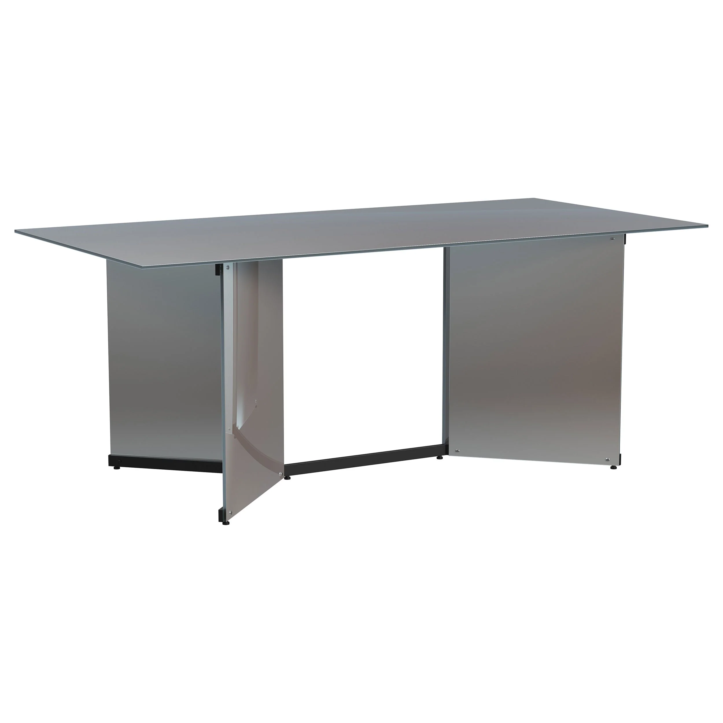 Emery 76-inch Rectangular Mirrored Dining Table Silver - Image 7