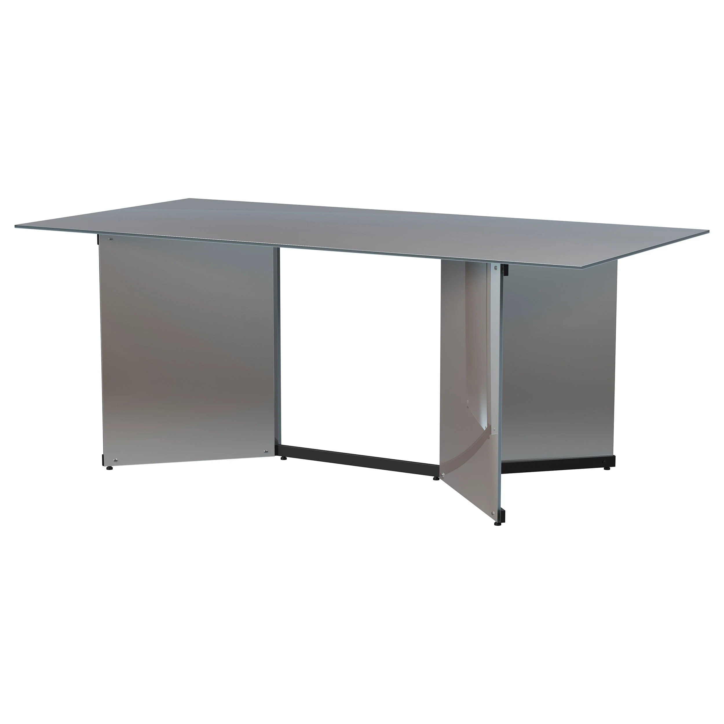 Emery 76-inch Rectangular Mirrored Dining Table Silver - Image 9