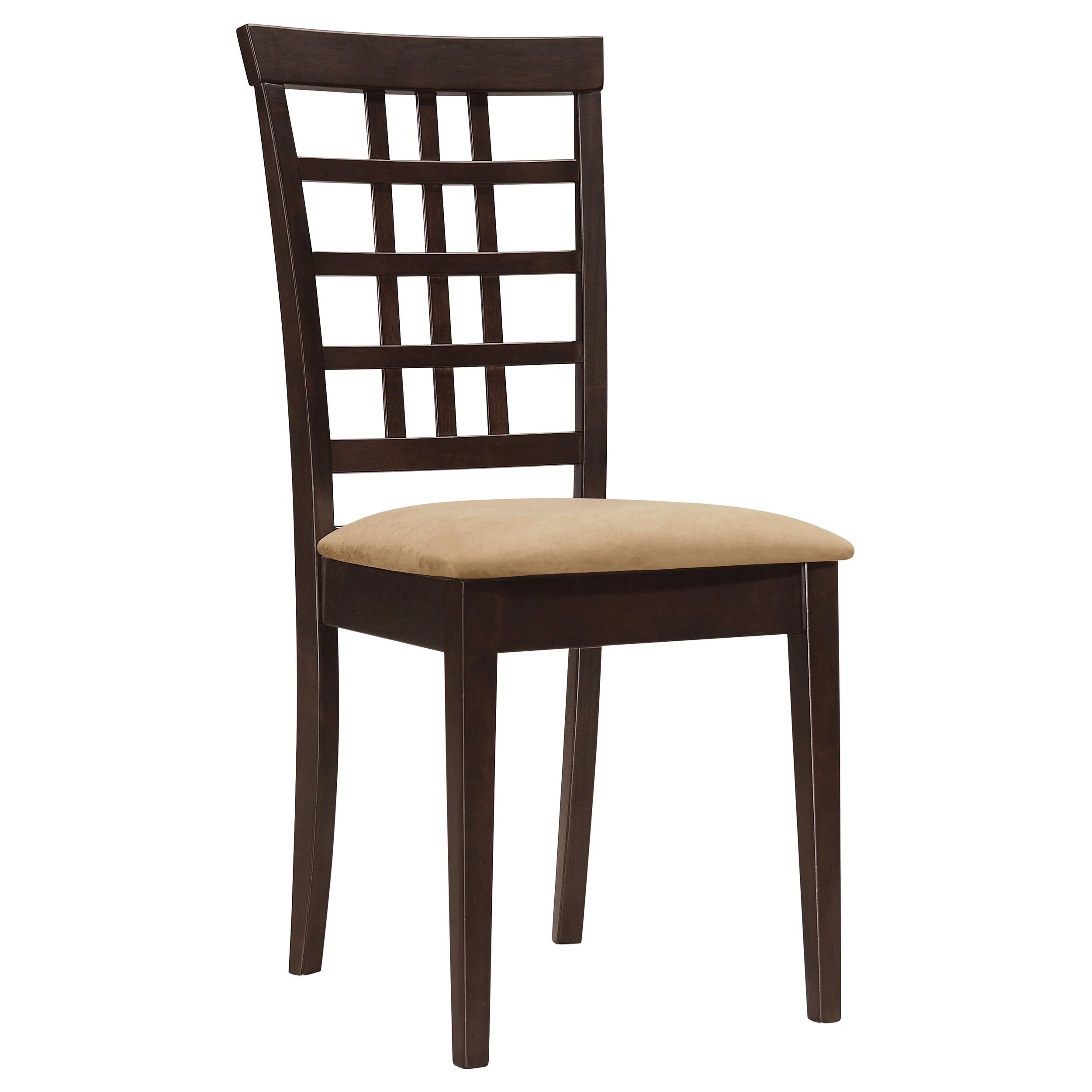 Kelso Lattice Back Dining Side Chair Cappuccino (Set of 2) - Image 4