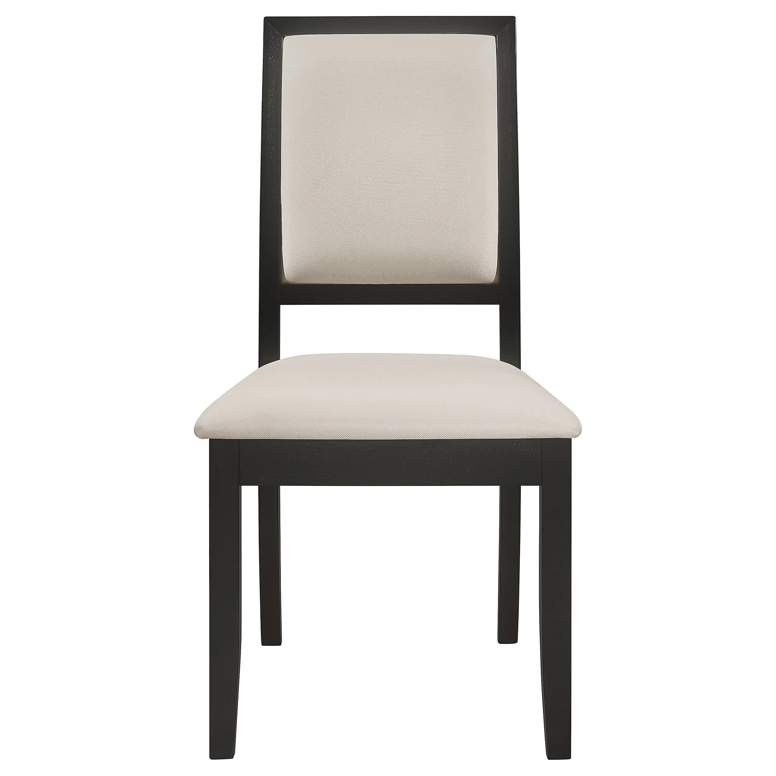 Louise Upholstered Wood Dining Side Chair Black (Set of 2) - Image 5