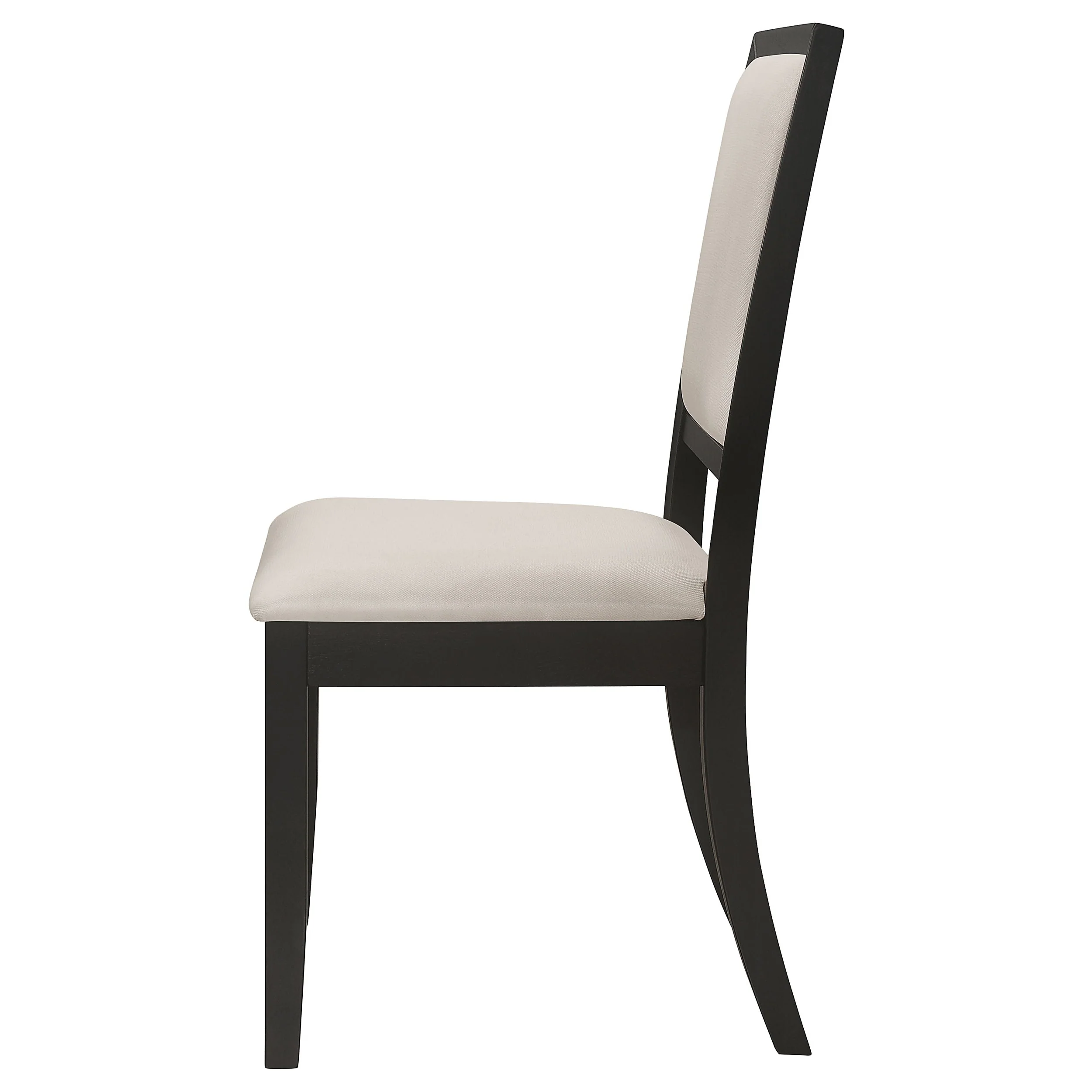 Louise Upholstered Wood Dining Side Chair Black (Set of 2) - Image 7