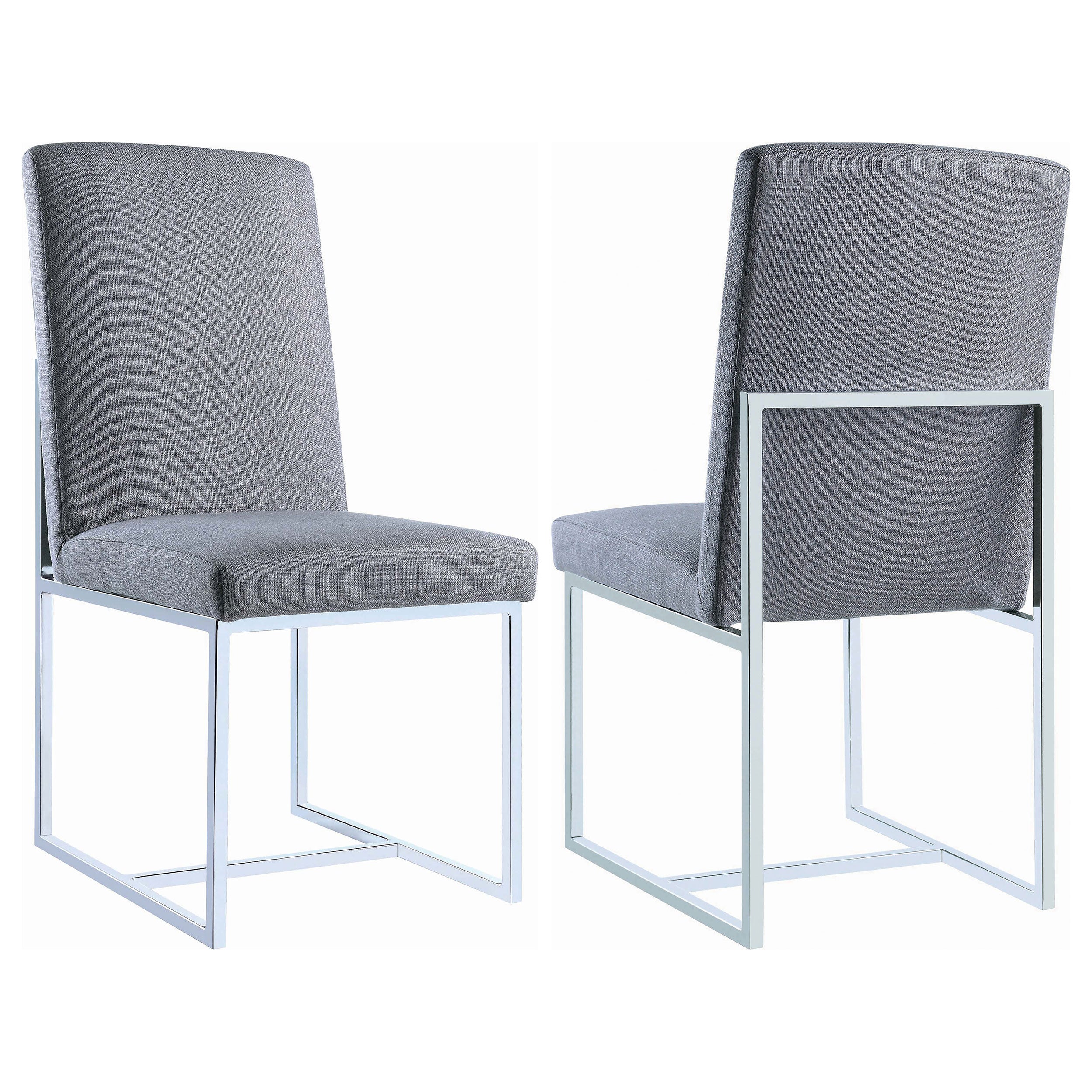 Mackinnon Upholstered Dining Side Chair Grey (Set of 2) - Image 2