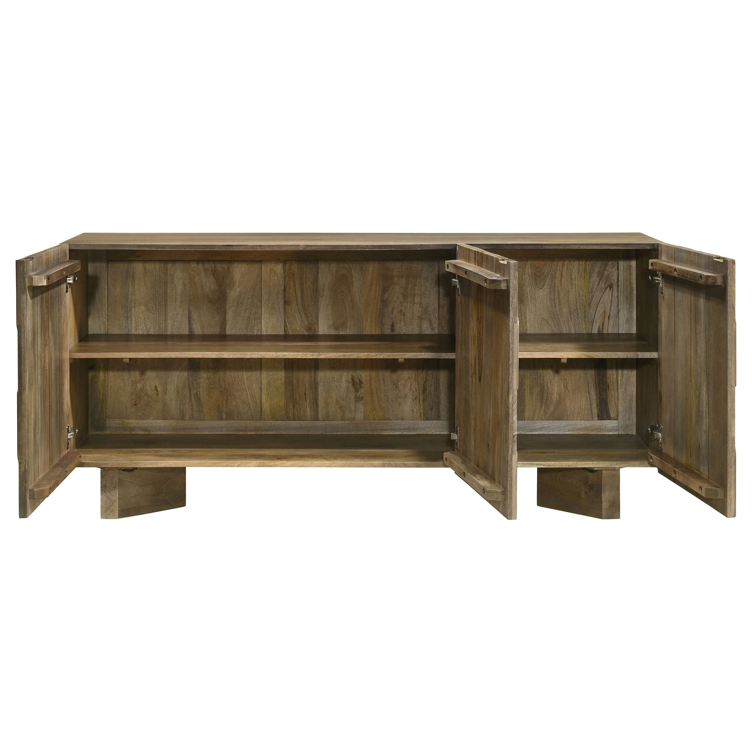 Tyler 3-door Solid Wood Sideboard Buffet Cabinet Mango Brown - Image 8