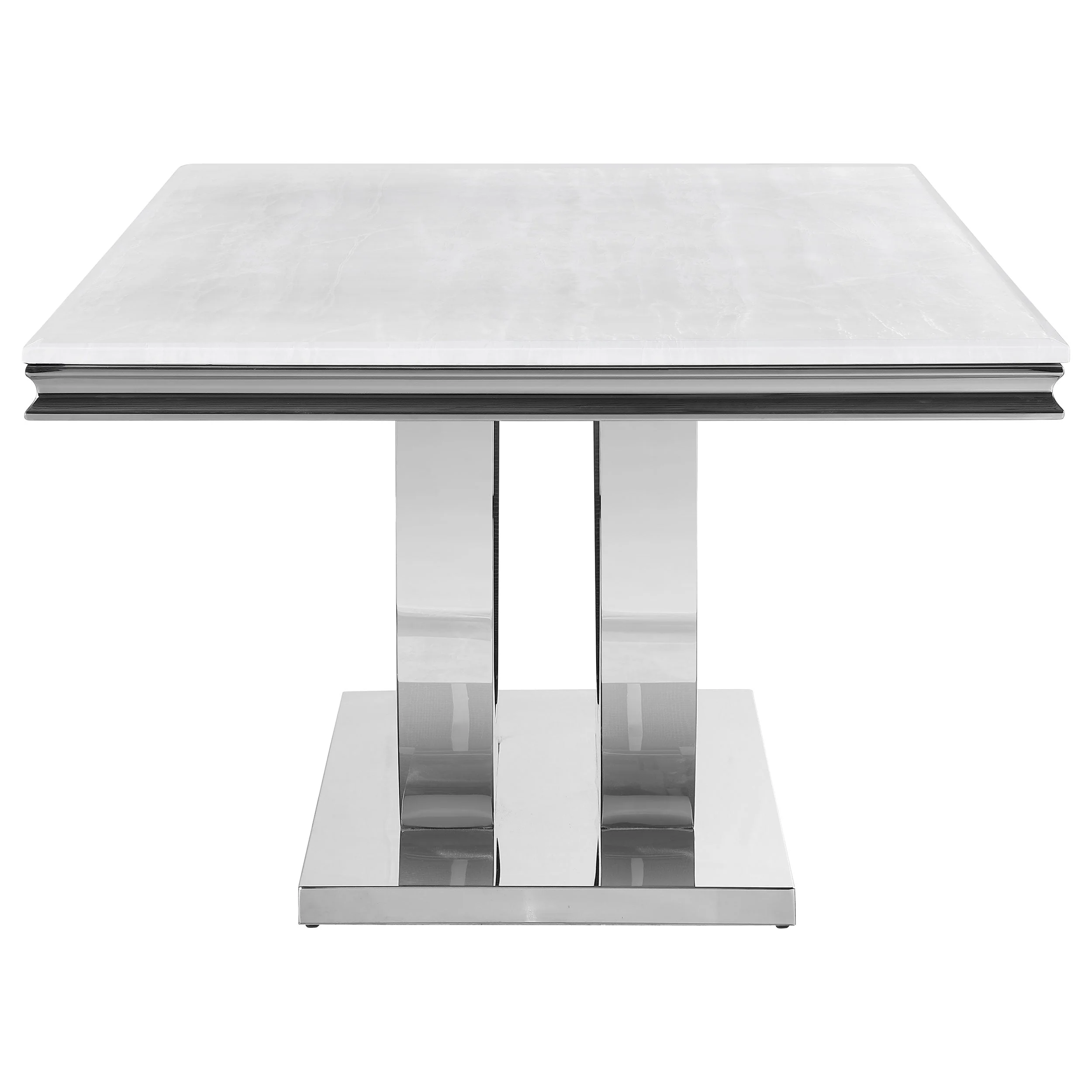 Kerwin Rectangular 71-inch Stone Top Dining Table White - Image 5